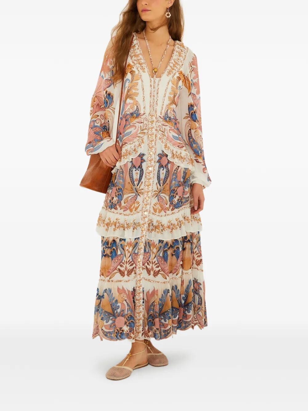 Farm Rio BRAID DETAILS LONG DRESS Size S / US 4 / IT 40 - 4 Thumbnail