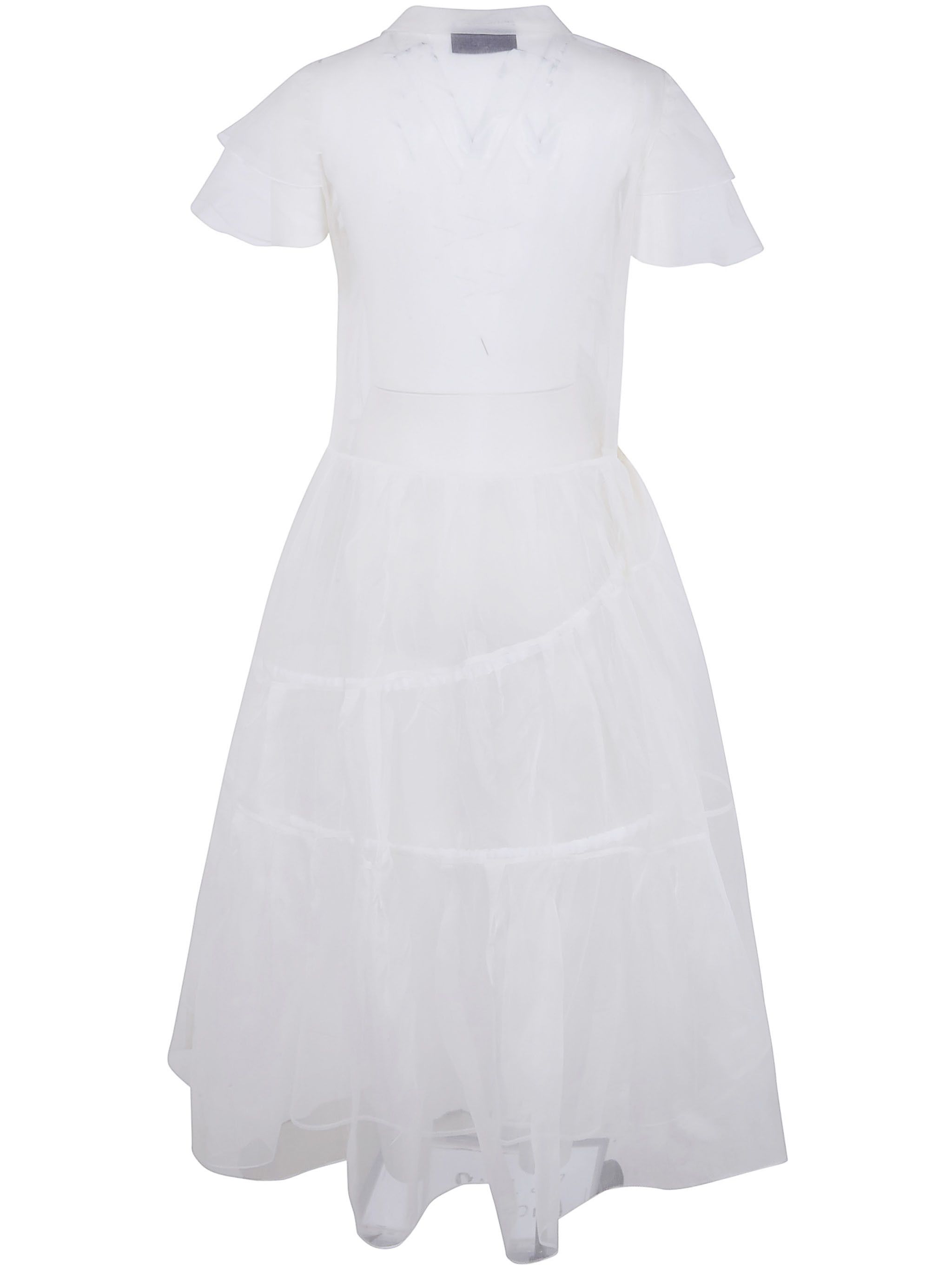 Simone Rocha "SHEER BOW SASH SPLIT HOOP" FLOUNCE DRESS Size S / US 4 / IT 40 - 2 Thumbnail