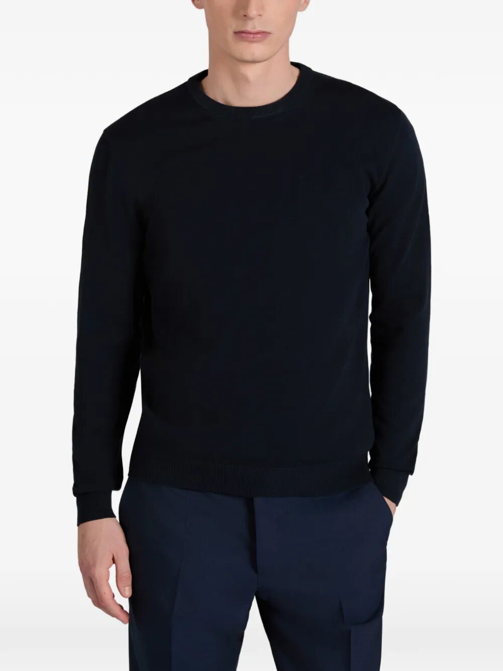 Zanone ROUND NECK SLIM FIT SWEATER Size US XL / EU 56 / 4 - 5 Thumbnail