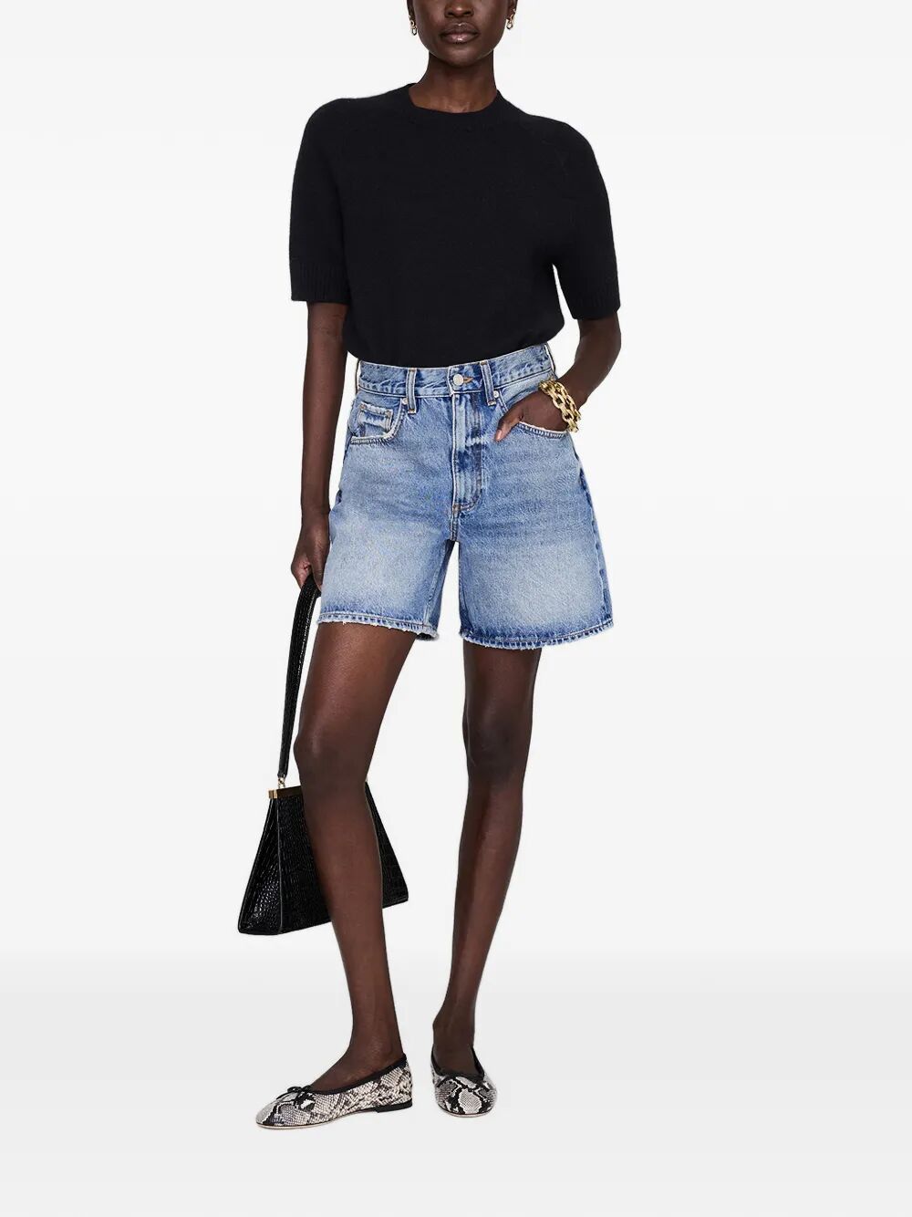 Anine Bing "HEATH" SHORT Size 24" / US 00 / IT 34 - 5 Thumbnail