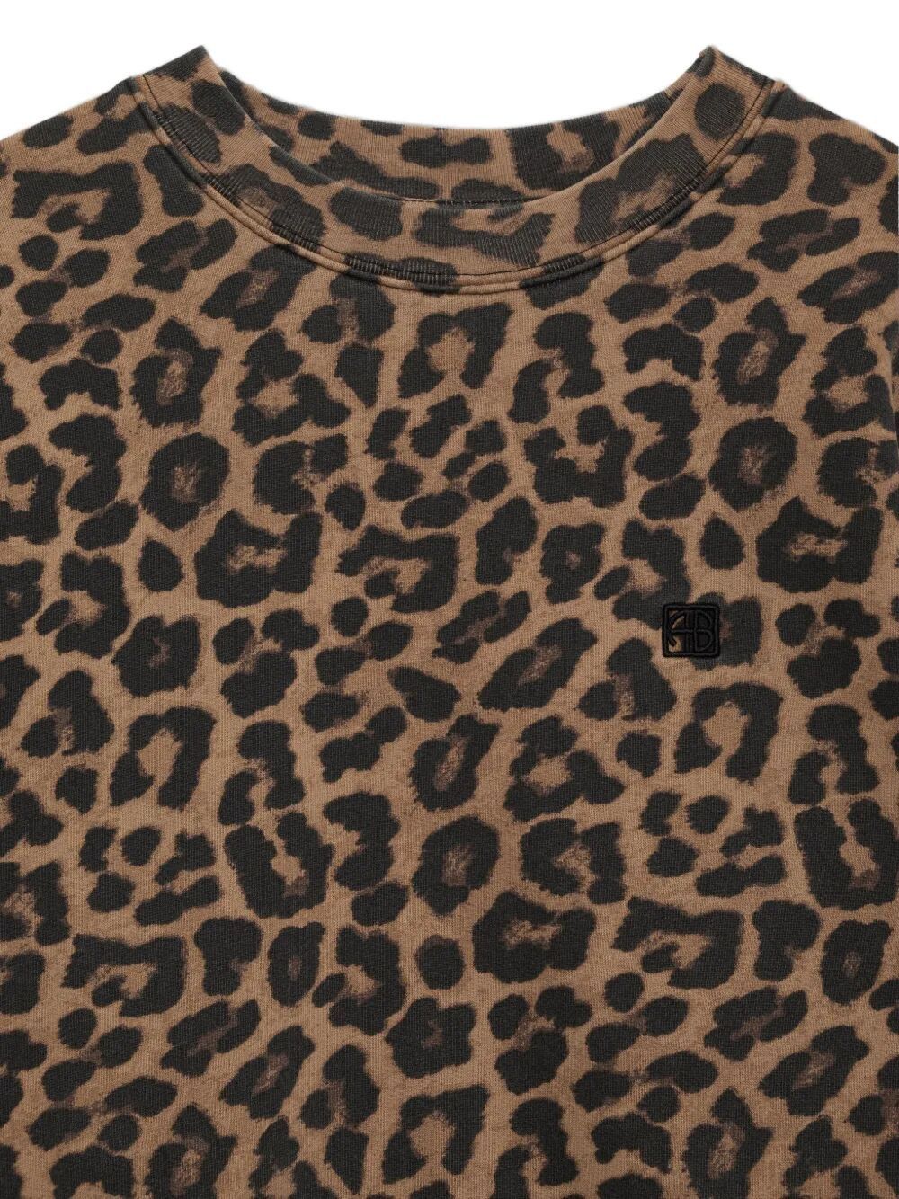 Anine Bing "MILES" BLACK AND BROWN LEOPARD SWEATSHIRT Size M / US 6-8 / IT 42-44 - 6 Thumbnail