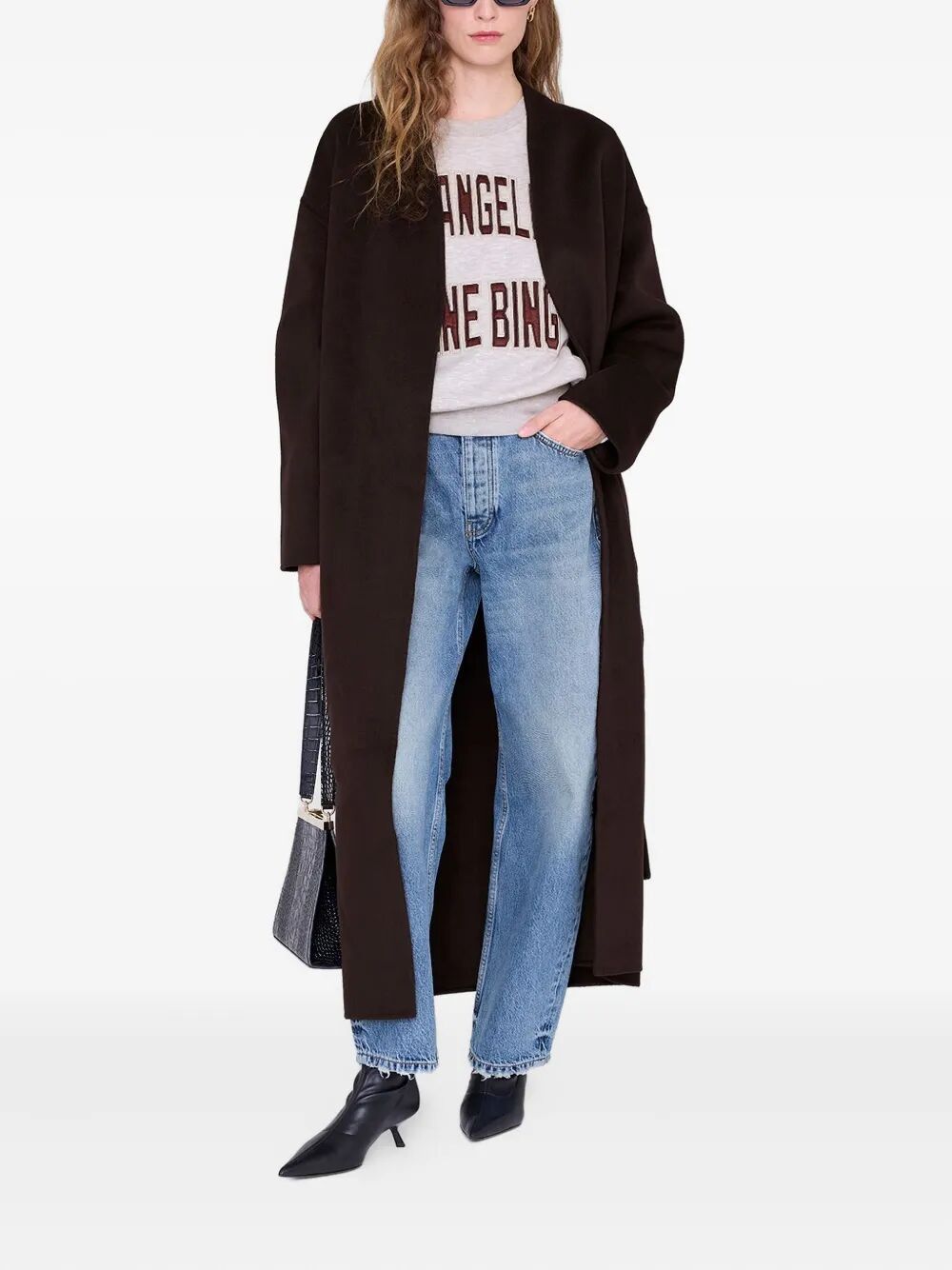 Anine Bing "HARRY" SHRUNKEN SWEATSHIRT LA Size L / US 10 / IT 46 - 2 Thumbnail