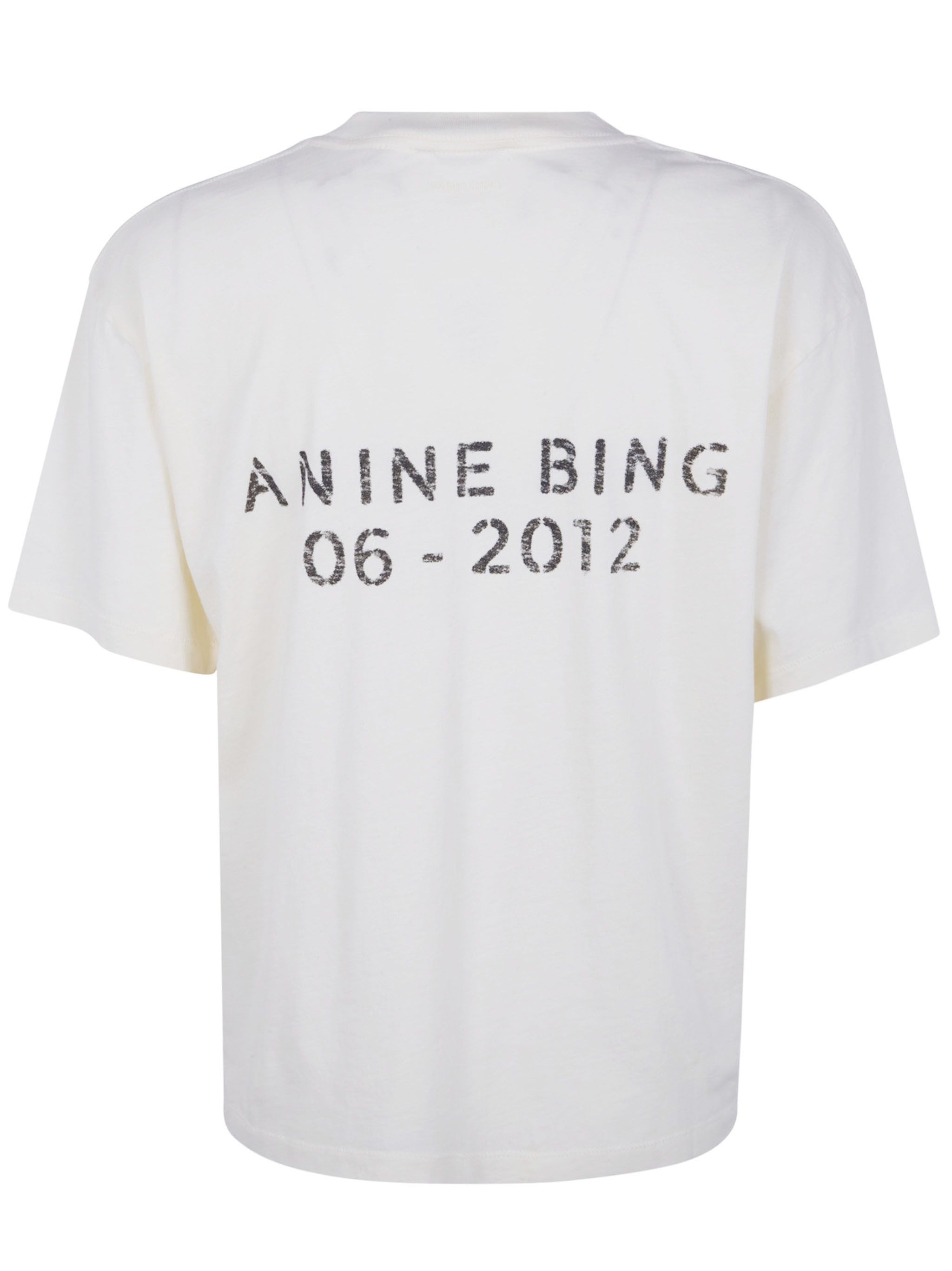 Anine Bing "WAGNER" TEE SOFT STENCIL Size L / US 10 / IT 46 - 2 Thumbnail