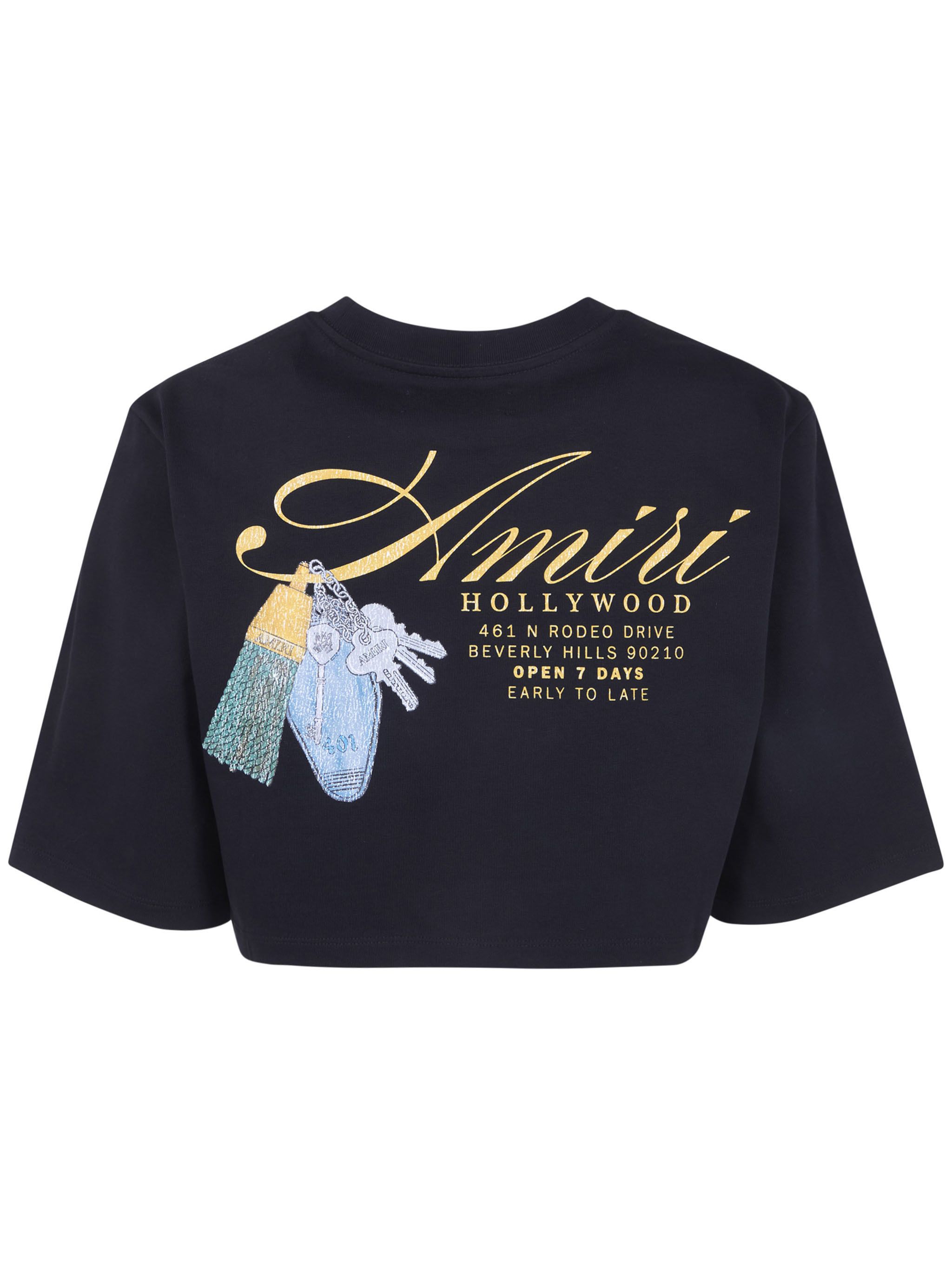 Amiri "CHATEAU KEYS" CROPPED TEE Size L / US 10 / IT 46 - 5 Thumbnail