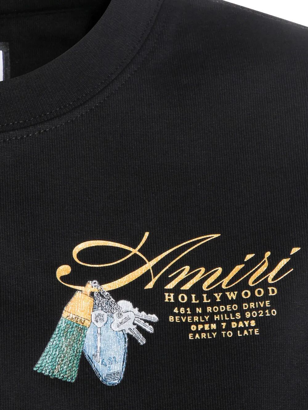 Amiri "CHATEAU KEYS" CROPPED TEE Size L / US 10 / IT 46 - 3 Thumbnail