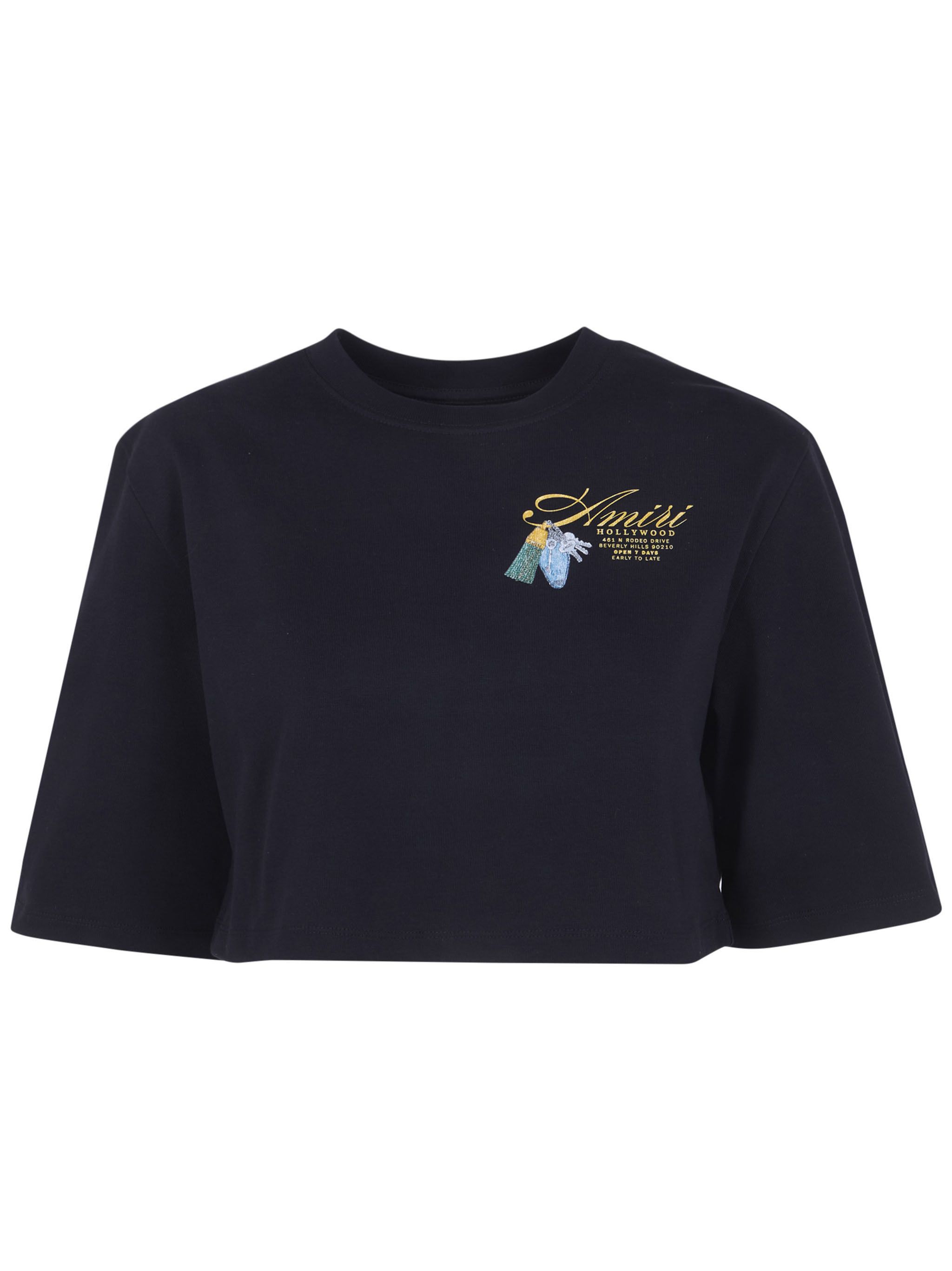 Amiri "CHATEAU KEYS" CROPPED TEE Size S / US 4 / IT 40 - 4 Thumbnail
