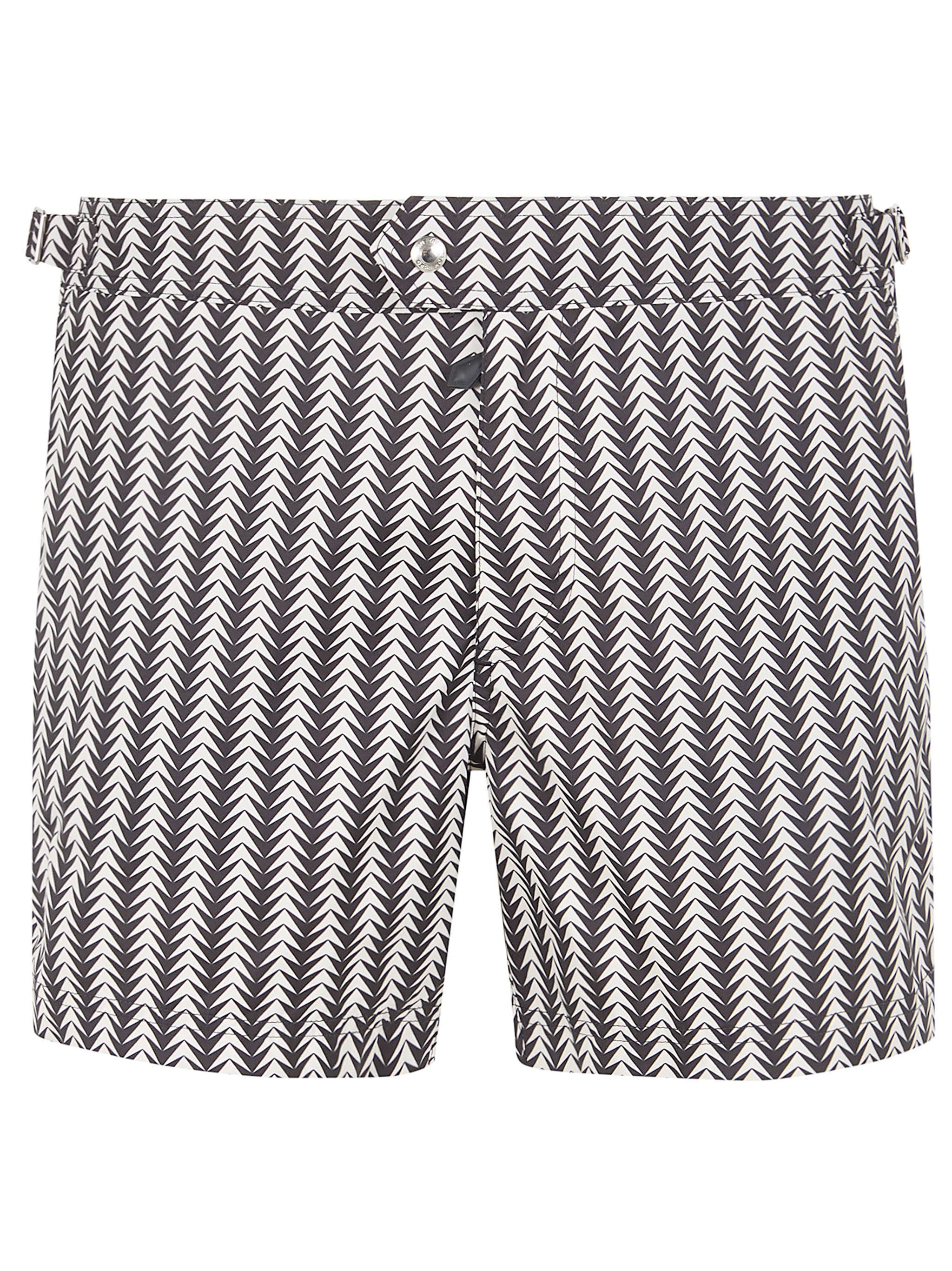 Tom Ford GEOMETRIC PRINT MICRO COMPACT POPELINE WR SWIM SHORTS Size US XL / EU 56 / 4 - 4 Thumbnail
