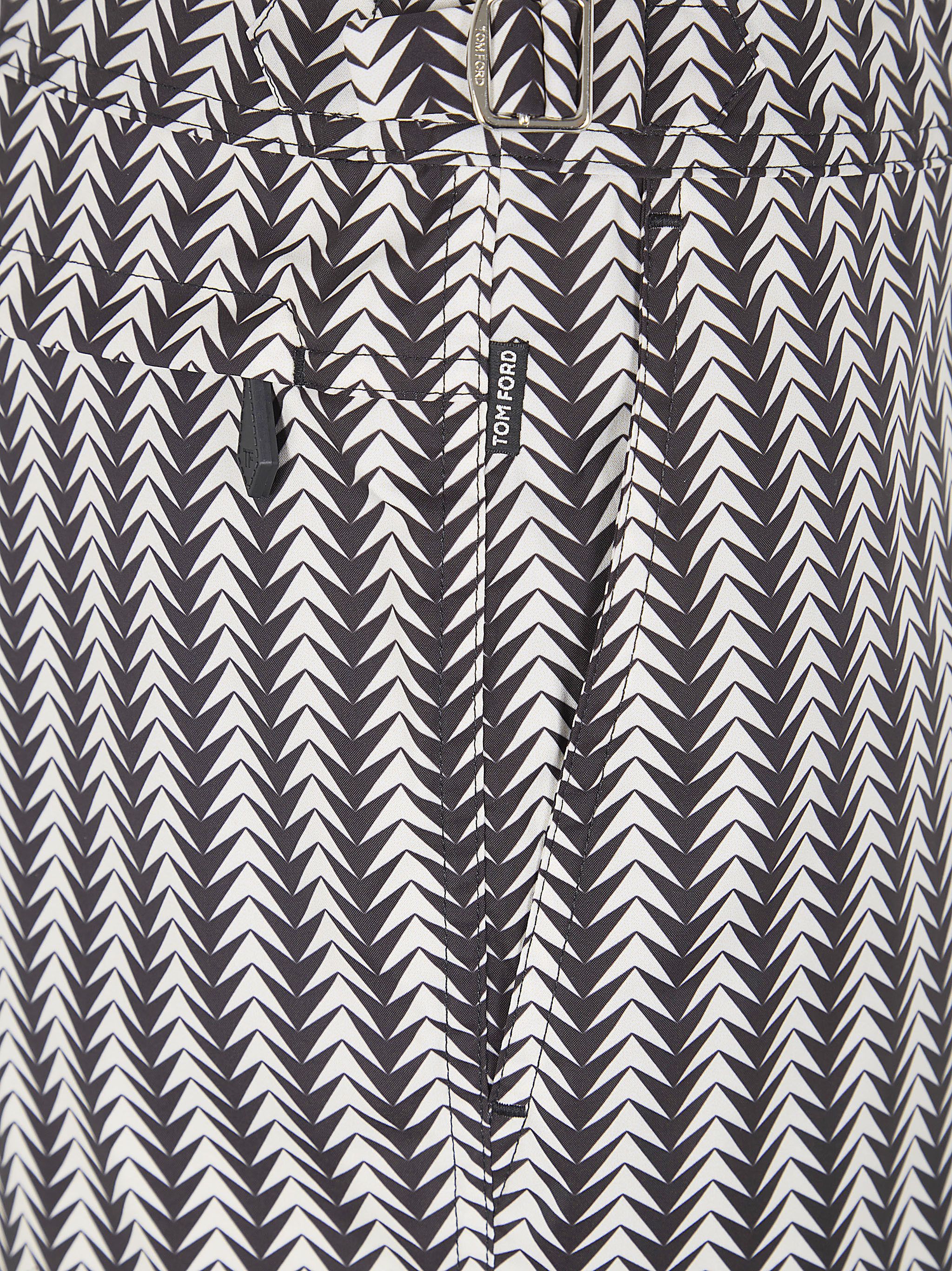 Tom Ford GEOMETRIC PRINT MICRO COMPACT POPELINE WR SWIM SHORTS Size US XL / EU 56 / 4 - 6 Thumbnail
