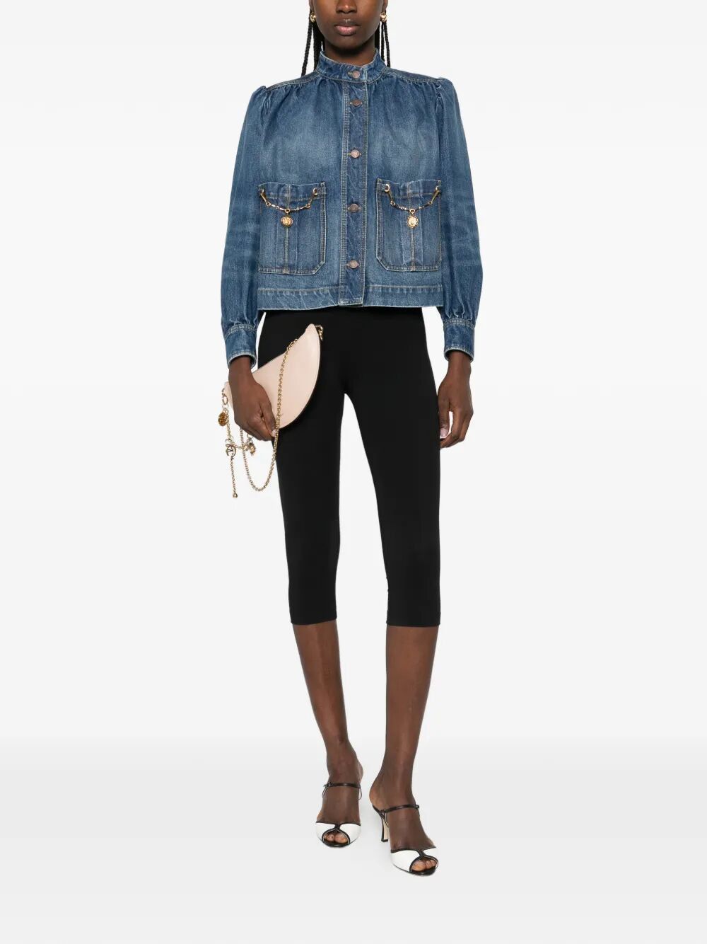 Chloe SQUARED FIT FRONT POCKETS DENIM JACKET Size M / US 6-8 / IT 42-44 - 4 Thumbnail