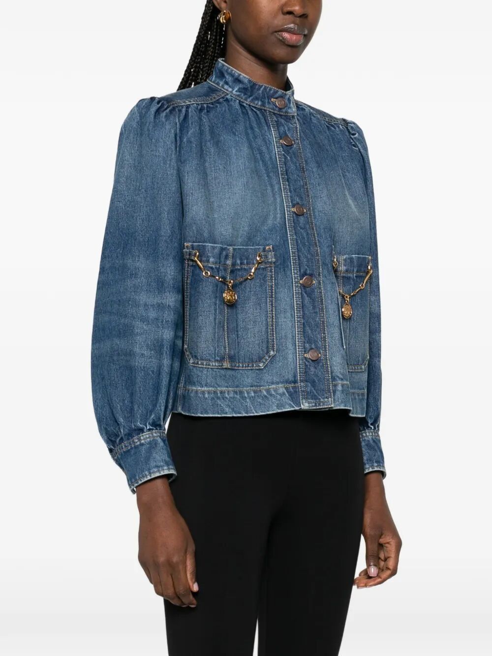 Chloe SQUARED FIT FRONT POCKETS DENIM JACKET Size M / US 6-8 / IT 42-44 - 5 Thumbnail