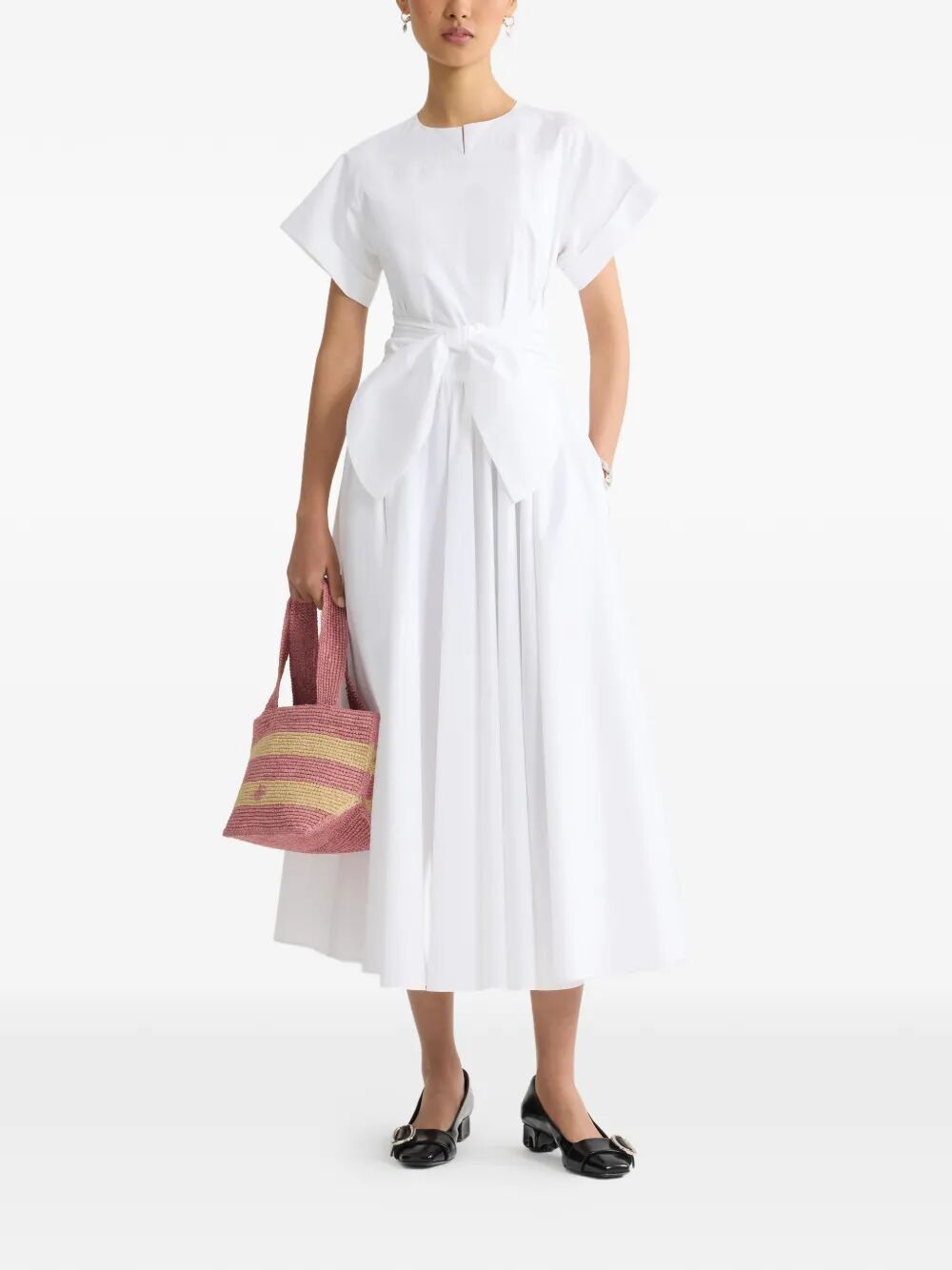 Patou SHORT SLEEVES MIDI KNOT DRESS Size M / US 6-8 / IT 42-44 - 4 Thumbnail