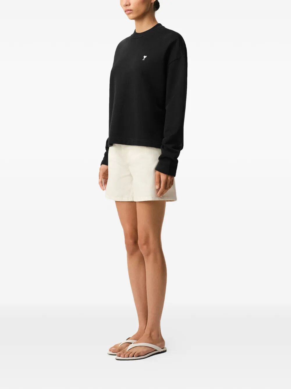AMI CONTRASTED "AMI DE COEUR" SWEATSHIRT Size L / US 10 / IT 46 - 2 Thumbnail
