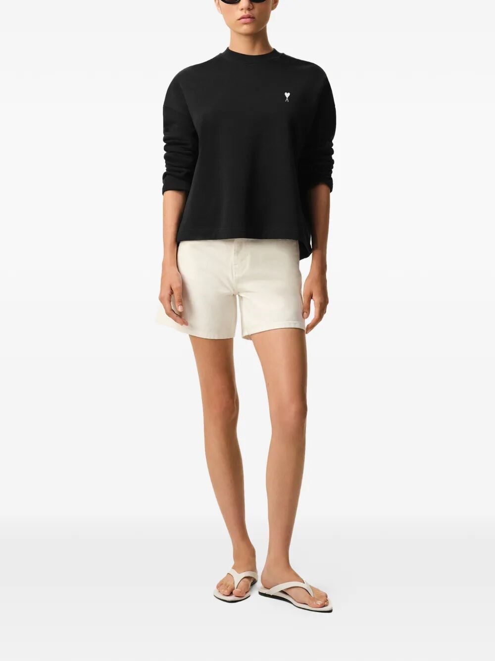 AMI CONTRASTED "AMI DE COEUR" SWEATSHIRT Size S / US 4 / IT 40 - 4 Thumbnail