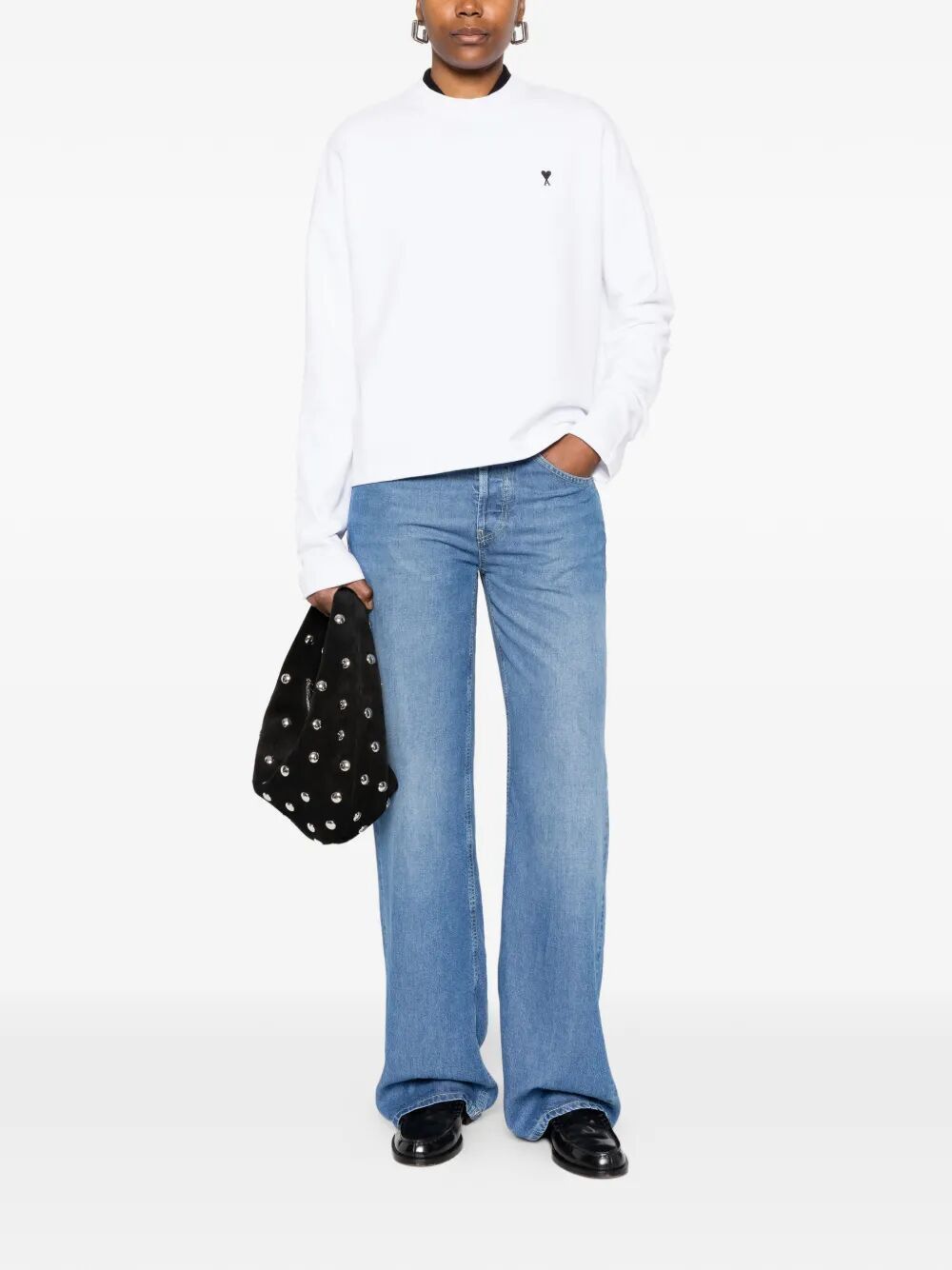 AMI CONTRASTED "AMI DE COEUR" SWEATSHIRT Size L / US 10 / IT 46 - 3 Thumbnail