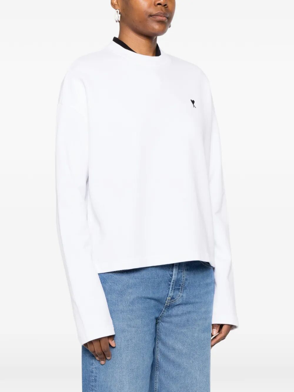 AMI CONTRASTED "AMI DE COEUR" SWEATSHIRT Size L / US 10 / IT 46 - 2 Thumbnail
