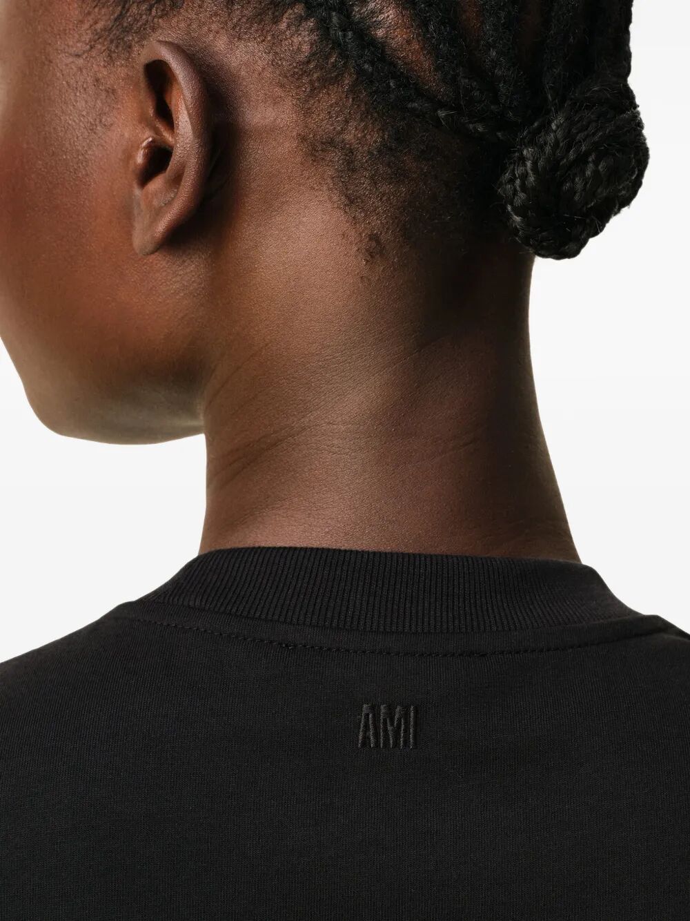 AMI CROPPED CONTRASTED "AMI DE COEUR" T SHIRT Size XS / US 0-2 / IT 36-38 - 2 Thumbnail