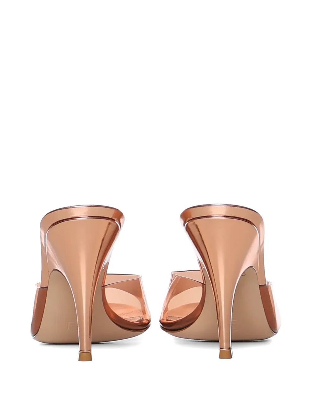 Gianvito Rossi GLASS AND METAL MID HEEL SANDALS Size US 7 / IT 37 - 2 Thumbnail