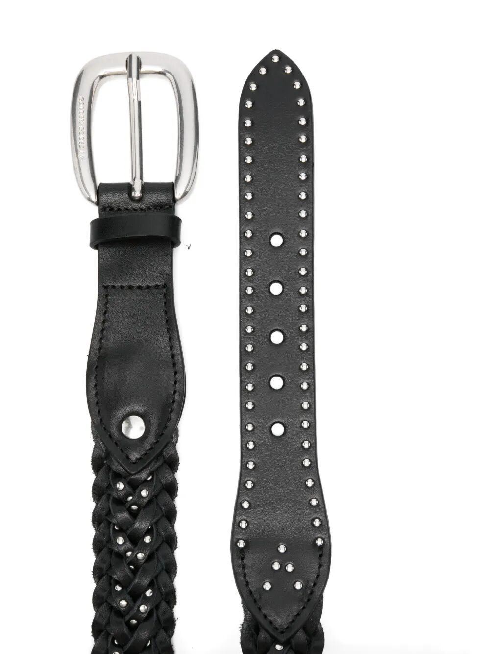 Golden Goose "BRAIDED HOUSTON" WASHED LEATHER WITH MICRO STUDS BELT Size ONE SIZE - 2 Thumbnail