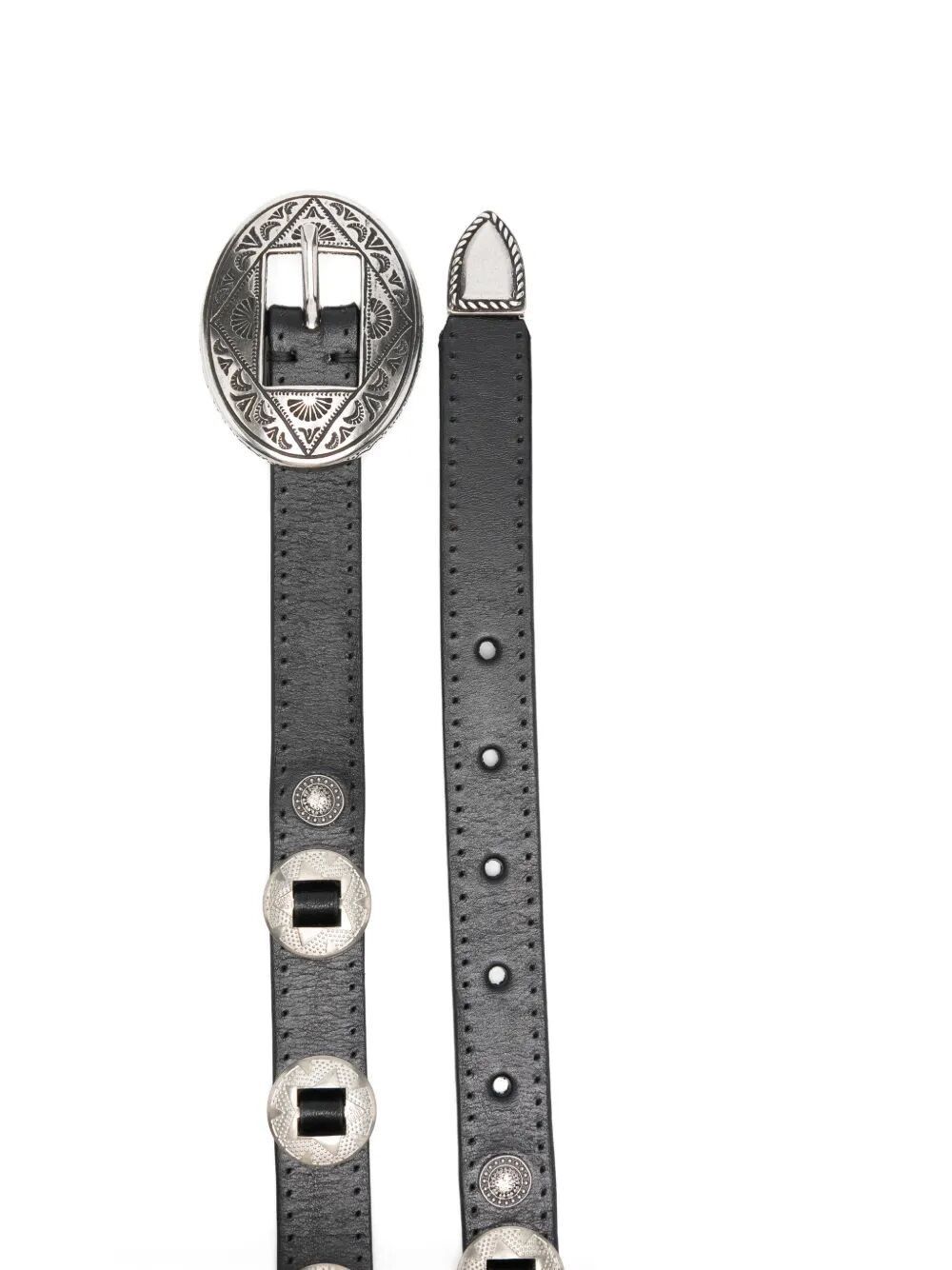 Golden Goose BELT THREADS WASHED LEATHER HAMMERED STUDS AND APPLICATION OF METALLIC ELEMENTS Size ONE SIZE - 2 Thumbnail
