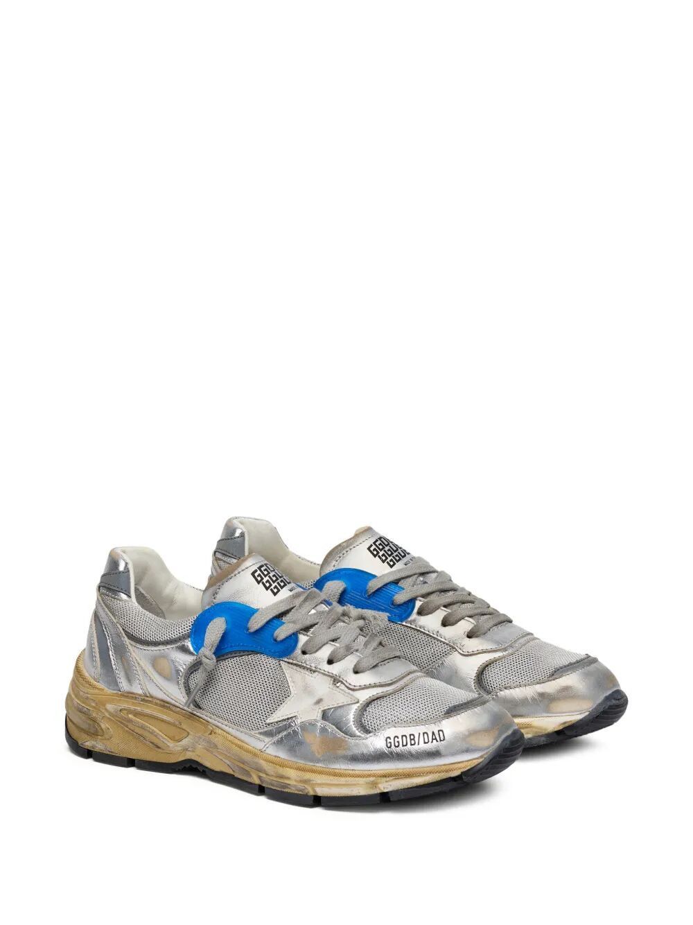 Golden Goose "RUNNING DAD" NEW NET AND LAMINATED UPPER LEATHER STAR LAMINATED SPUR DISTRESSED Size US 6 / IT 36 - 2 Thumbnail