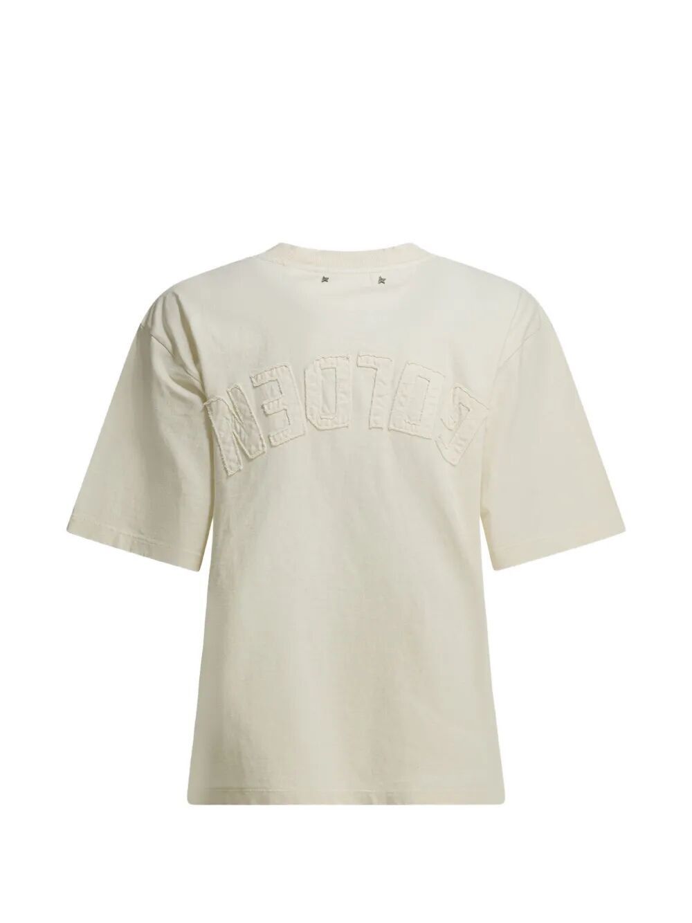 Golden Goose "W`S" BOXI T-SHIRT COTTON JERSEY LOGO PATCH Size S / US 4 / IT 40 - 2 Thumbnail