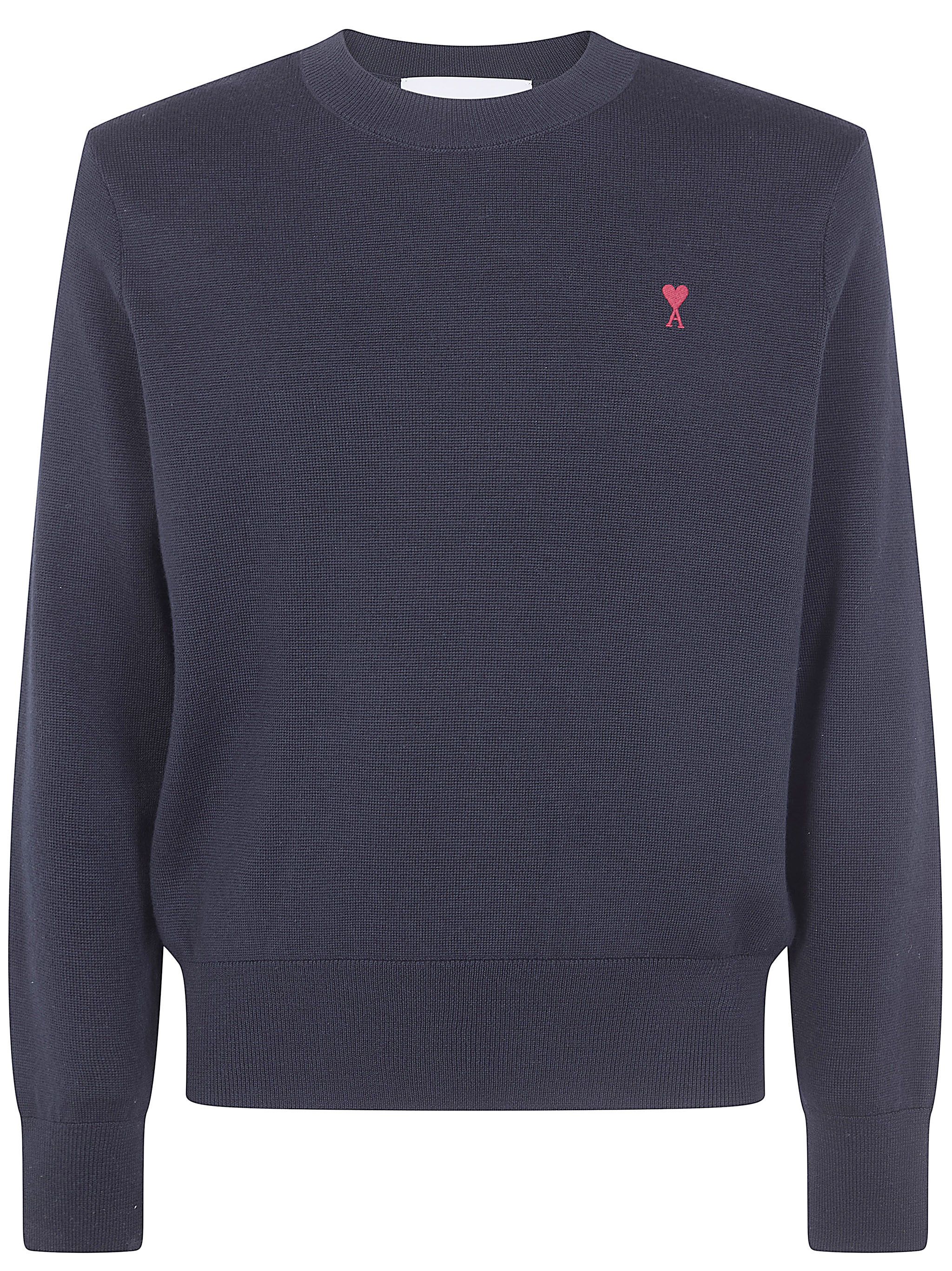 AMI CREWNECK SWEATER WITH CONTRASTED "AMI DE COEUR" Size US L / EU 52-54 / 3 - 7 Thumbnail