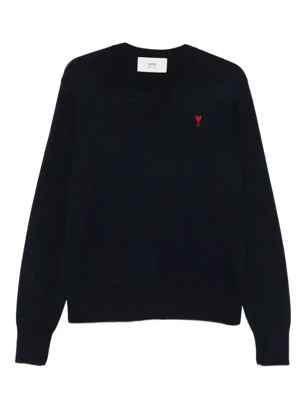AMI CREWNECK SWEATER WITH CONTRASTED "AMI DE COEUR" Size US L / EU 52-54 / 3 - 2 Thumbnail