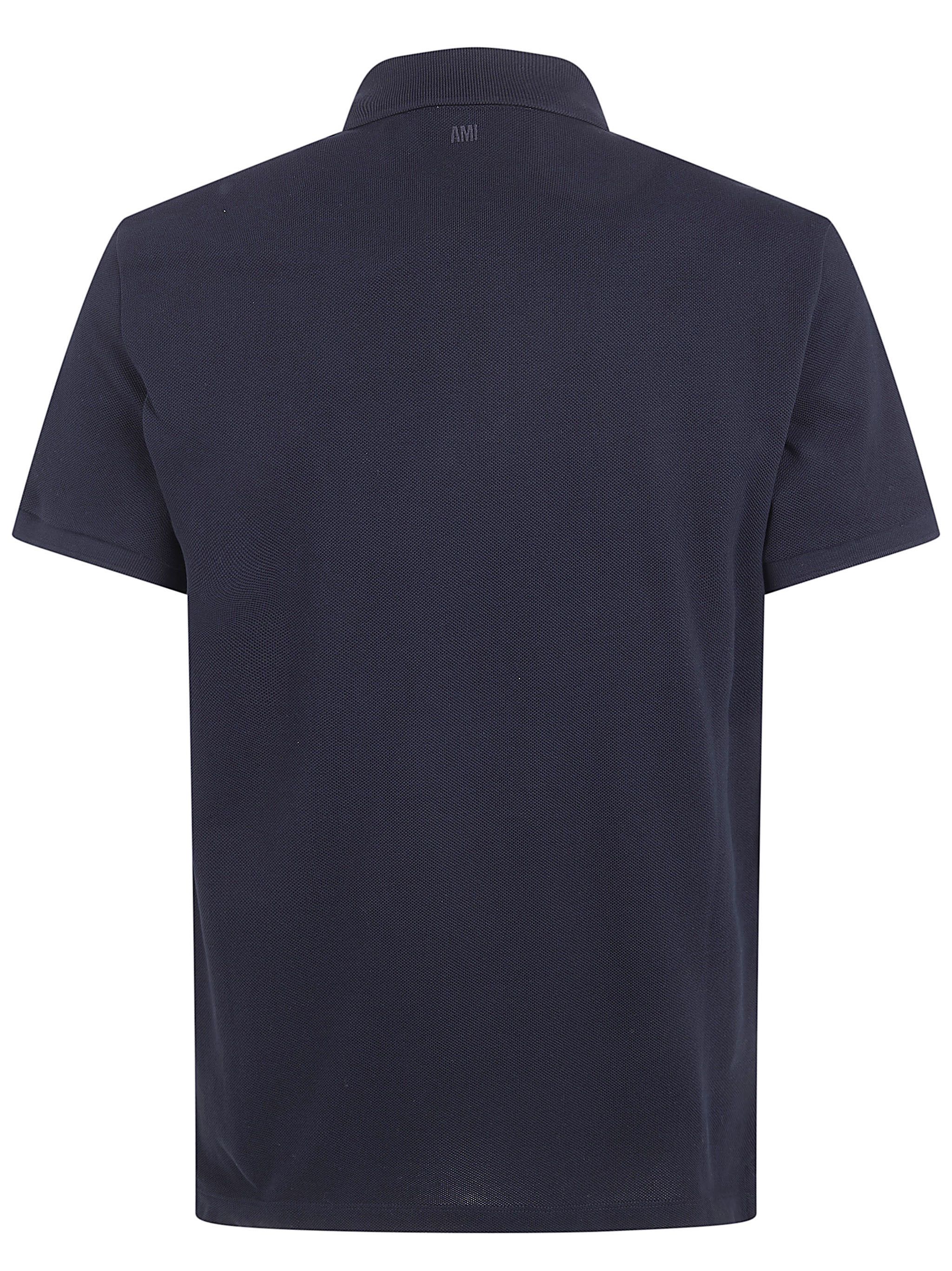 AMI CONTRASTED "AMI DE COEUR" POLO SHIRT Size US M / EU 48-50 / 2 - 7 Thumbnail