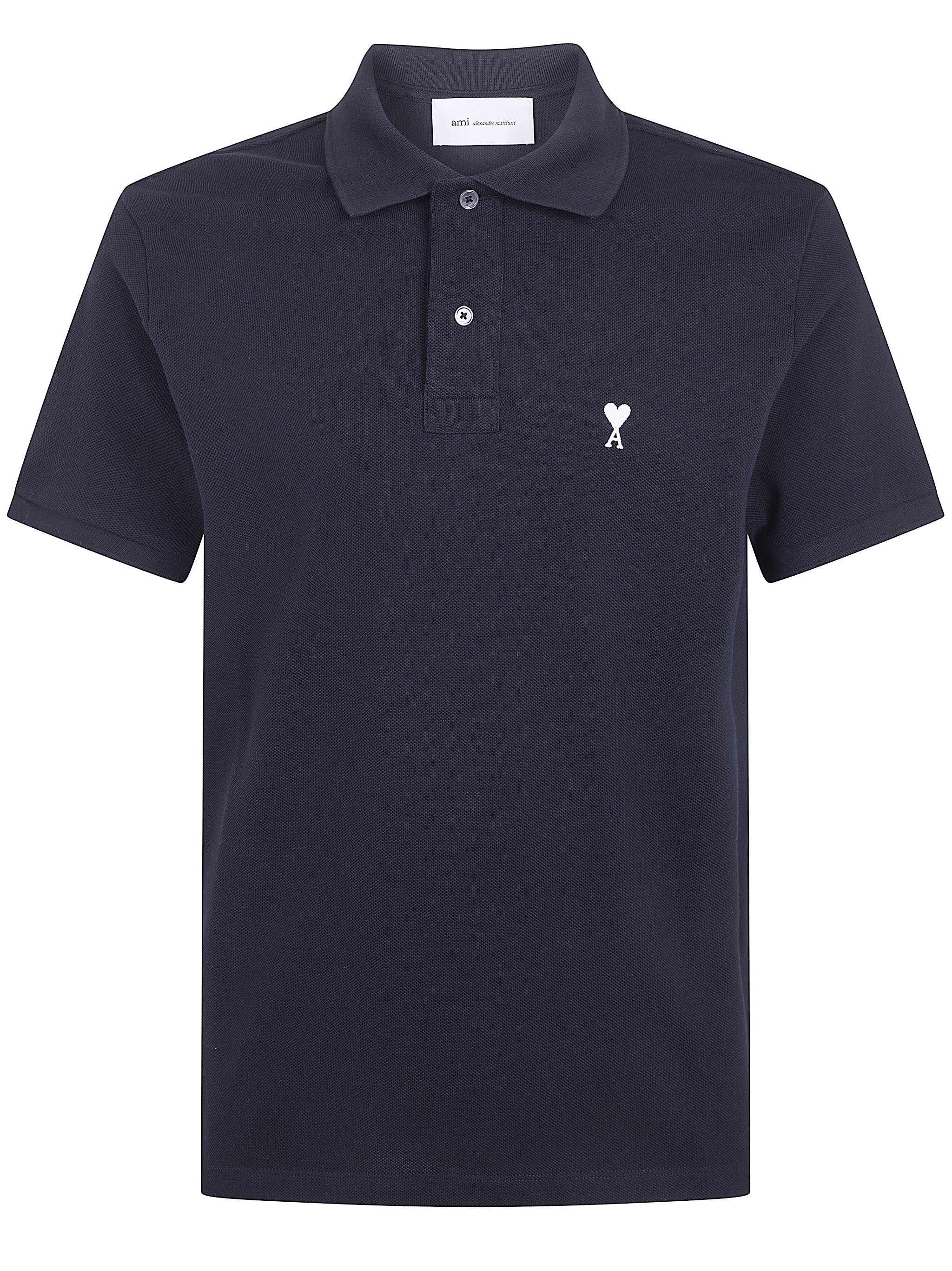 AMI CONTRASTED "AMI DE COEUR" POLO SHIRT Size US XL / EU 56 / 4 - 6 Thumbnail
