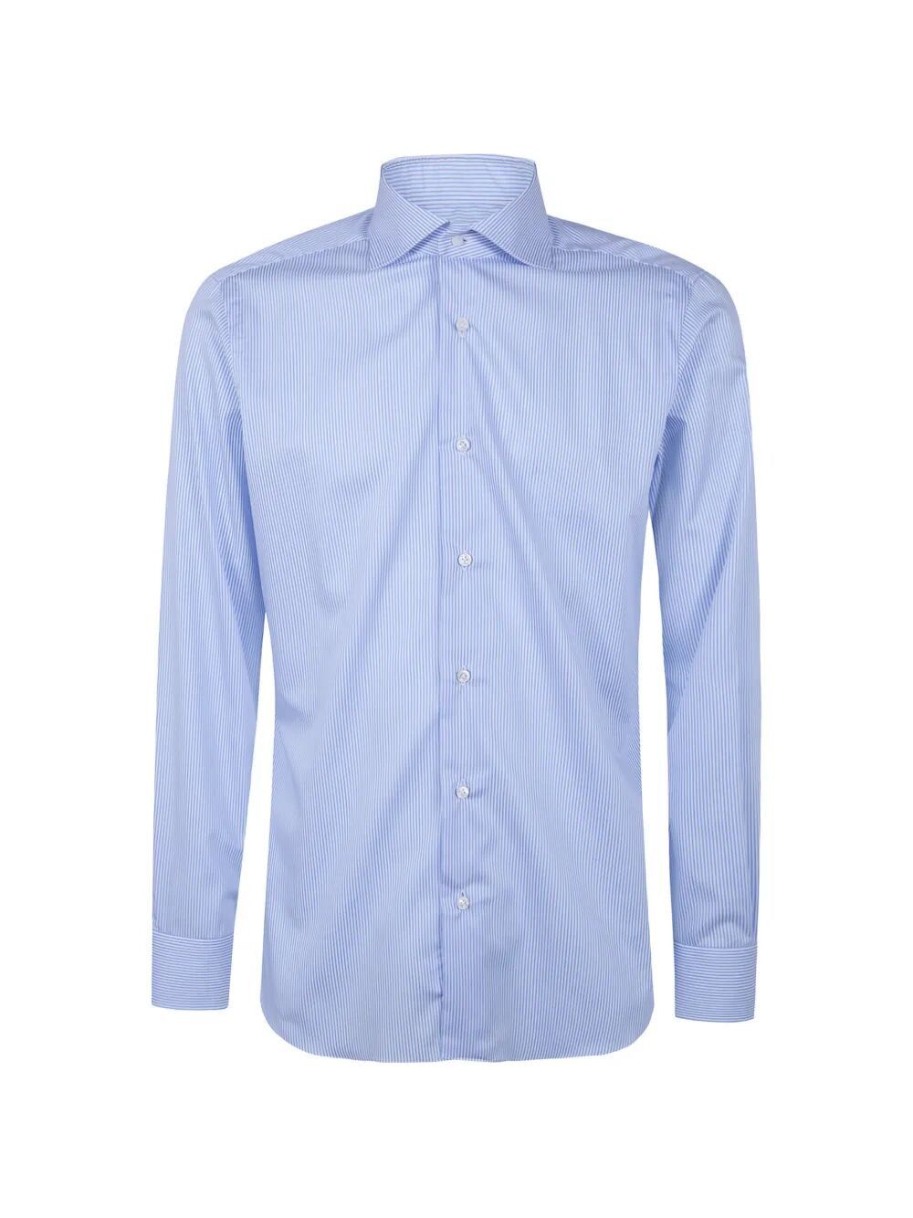 Barba Napoli CLASSIC COTTON TWILL "STRIGHT BACCHETTA" SHIRT Size US XL / EU 56 / 4 - 4 Thumbnail