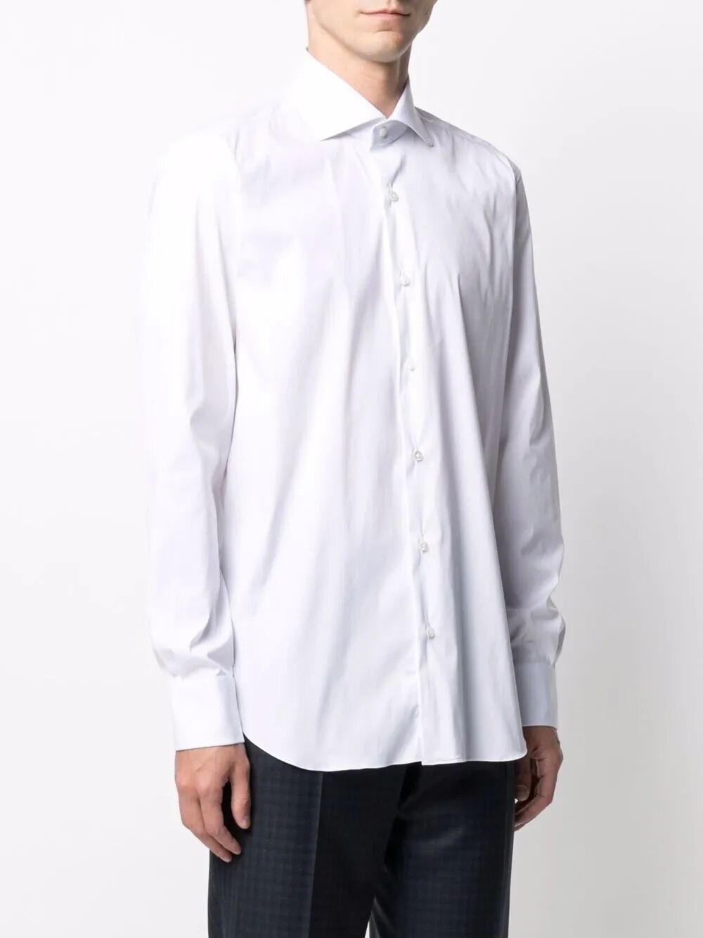 Barba Napoli CLASSIC POPELINE STRETCH SHIRT Size US M / EU 48-50 / 2 - 2 Thumbnail