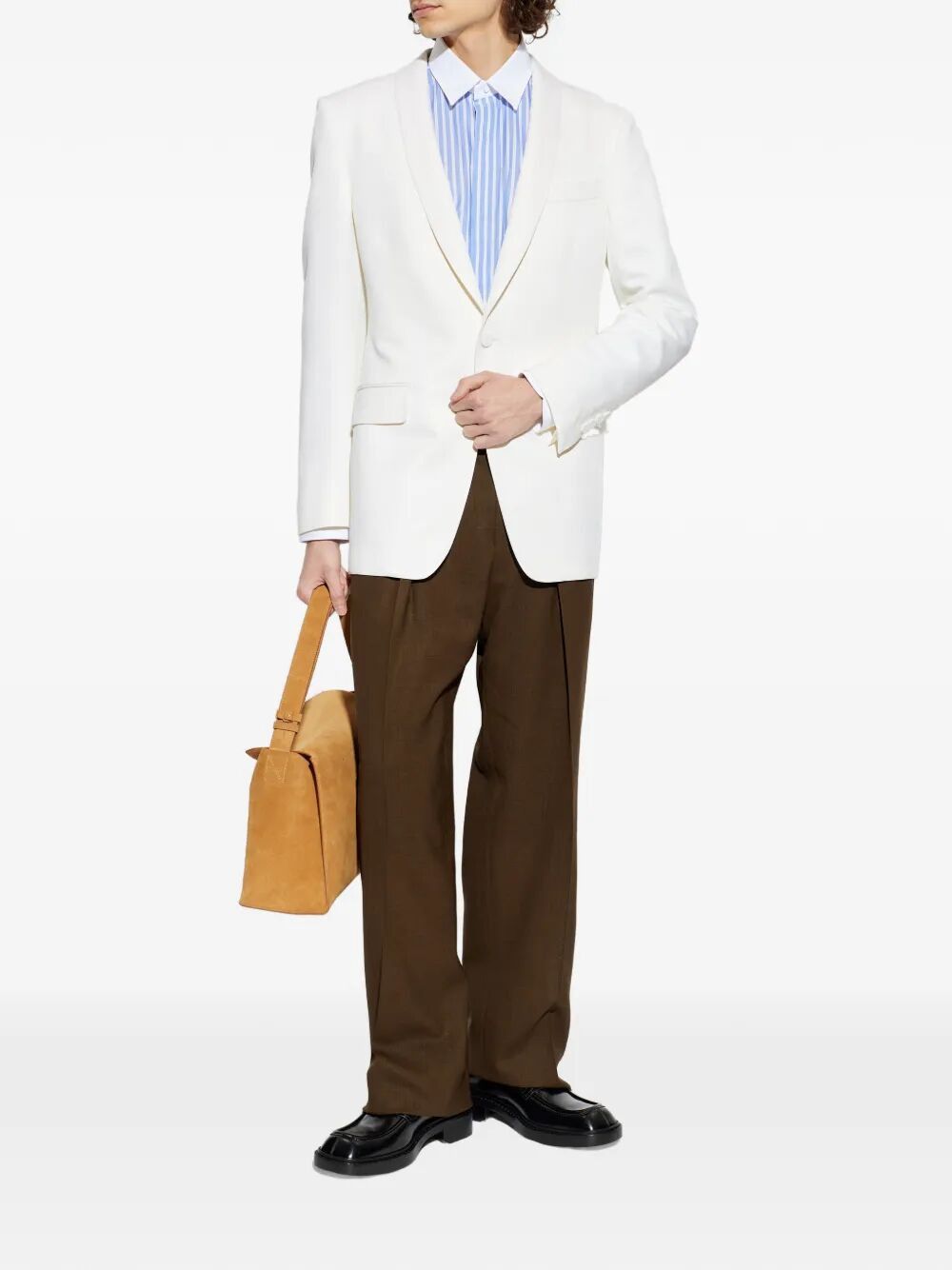 Tom Ford WOOL SILK SHARP FAILLE SLIM SHAWL LAPEL JACKET Size US L / EU 52-54 / 3 - 6 Thumbnail