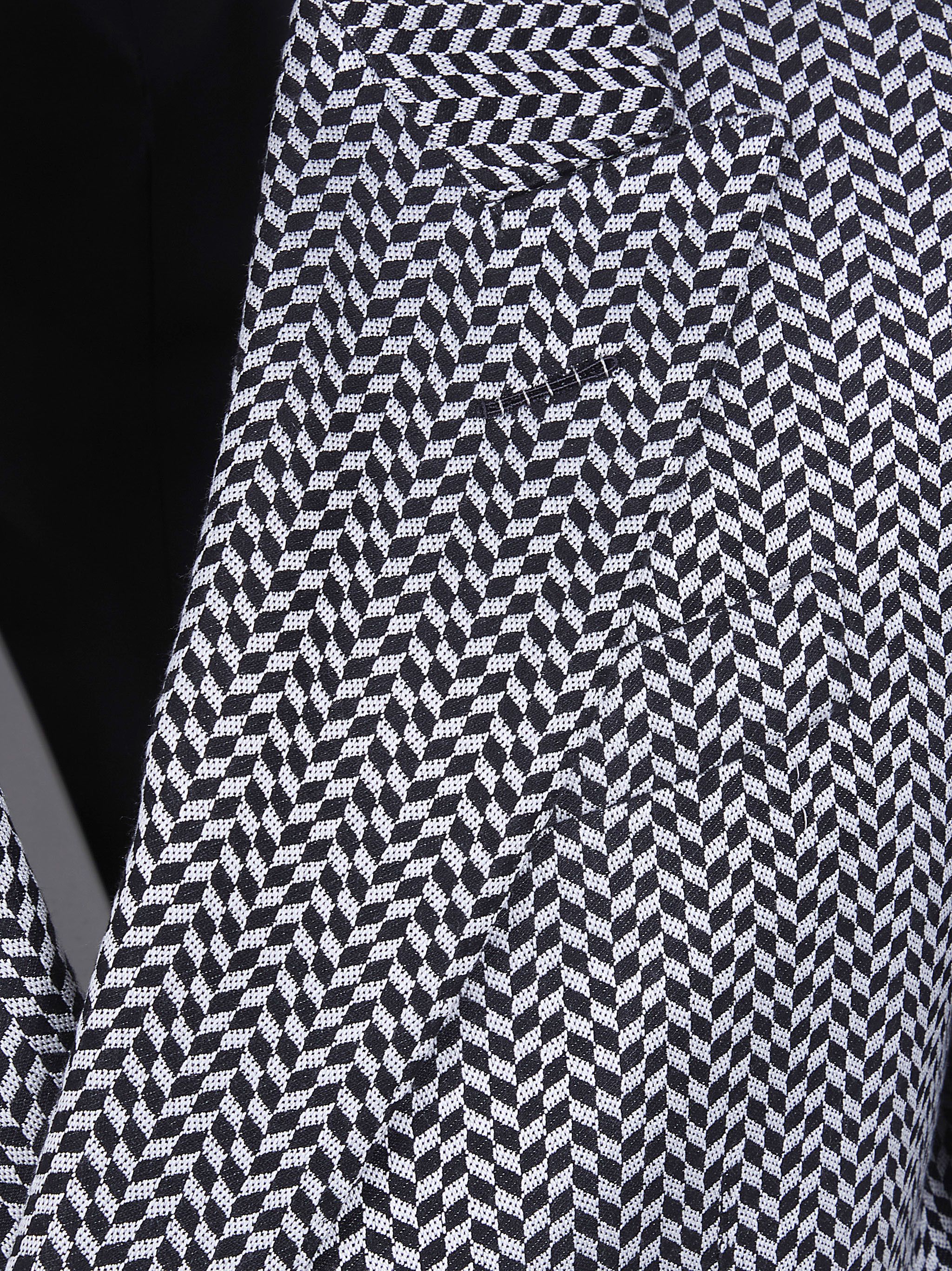 Tom Ford JACQUARD GEOMETRIC DESIGN DOUBLE BREASTED JACKET Size US L / EU 52-54 / 3 - 3 Thumbnail