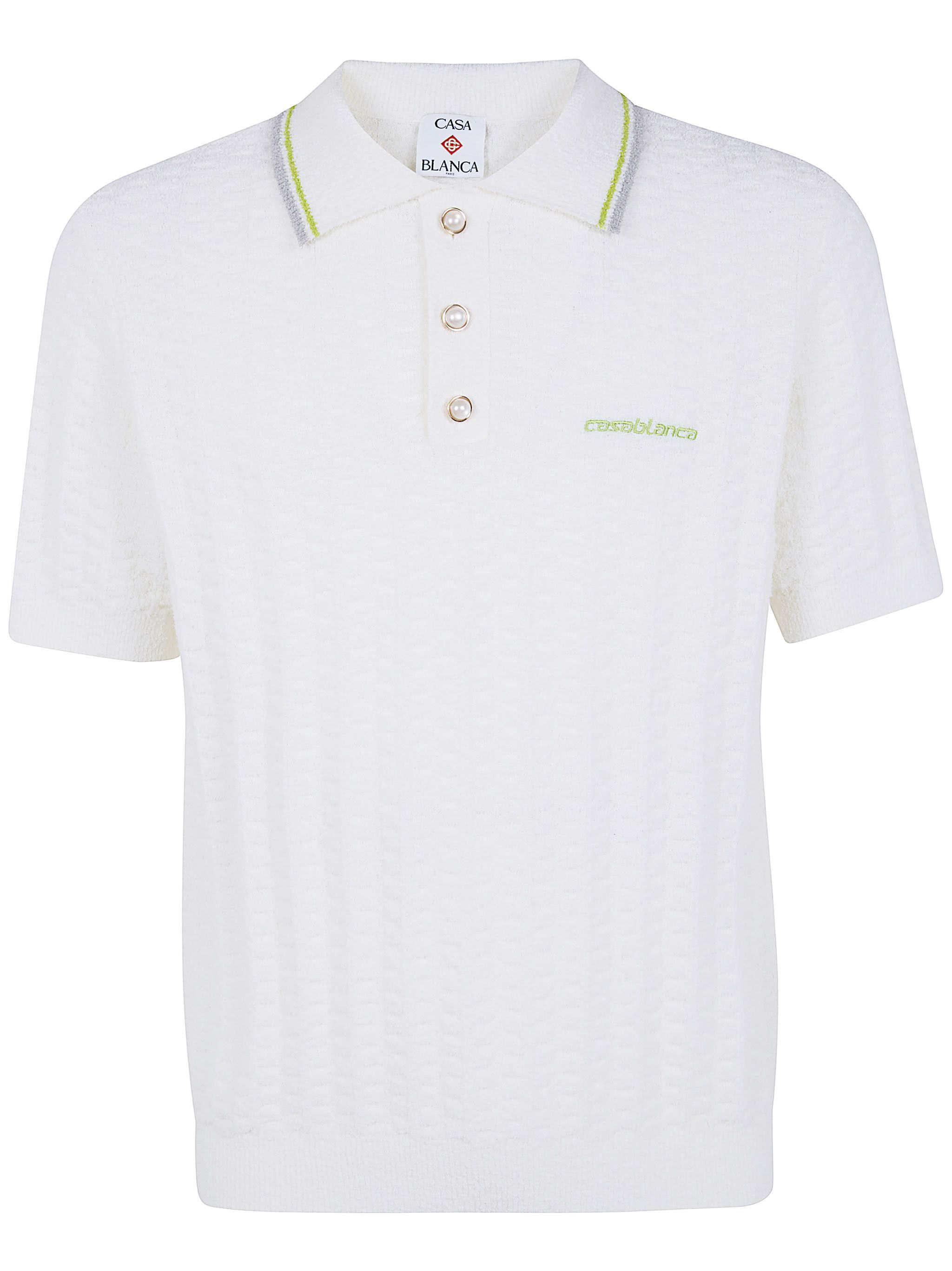 Casablanca "TENNIS BOUCLE" POLO SHIRT Size US XL / EU 56 / 4 - 4 Thumbnail