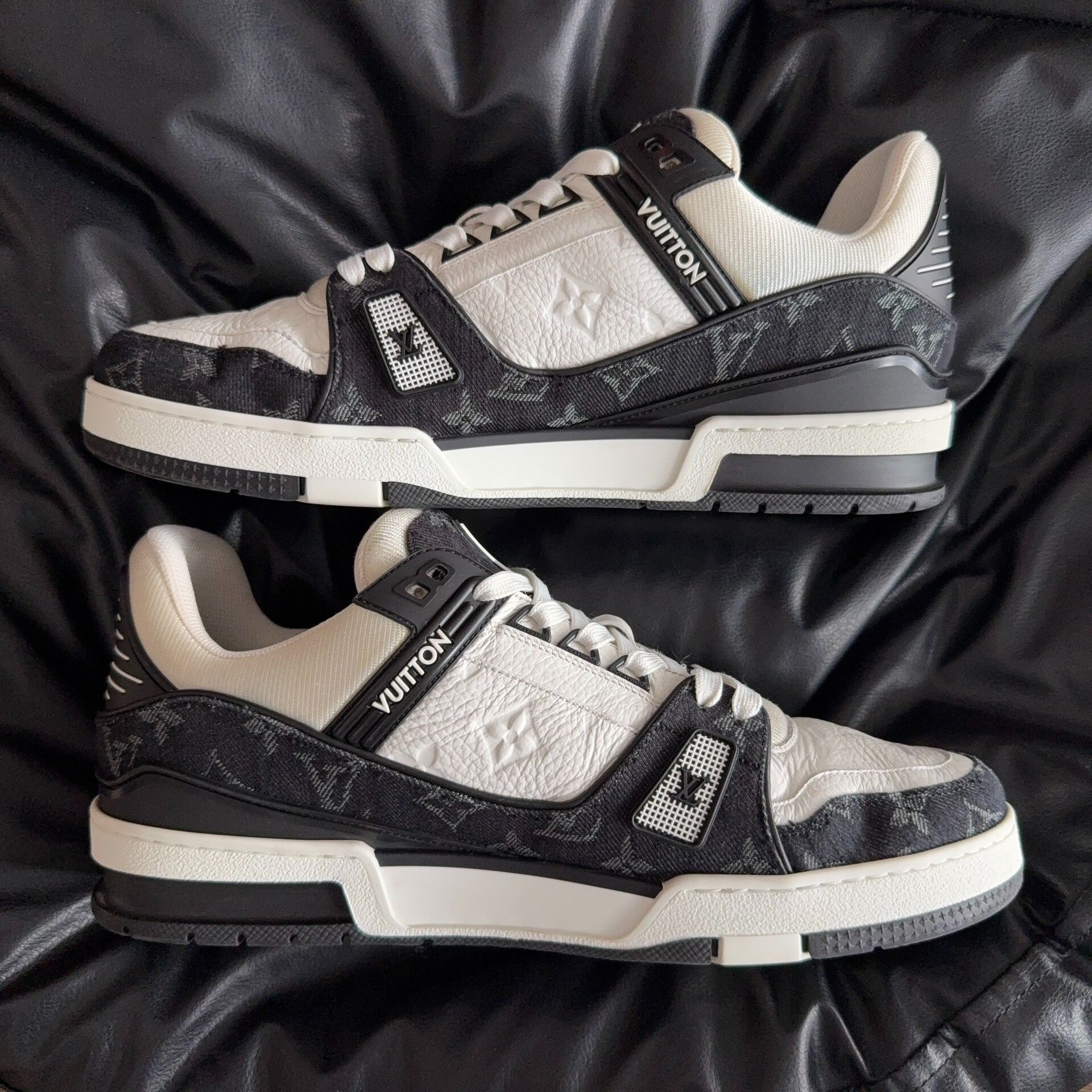 Louis Vuitton Louis Vuitton Training Denim Black Lowtop Sneakers 43.5 Men Size US 10.5 / EU 43-44 - 4 Thumbnail