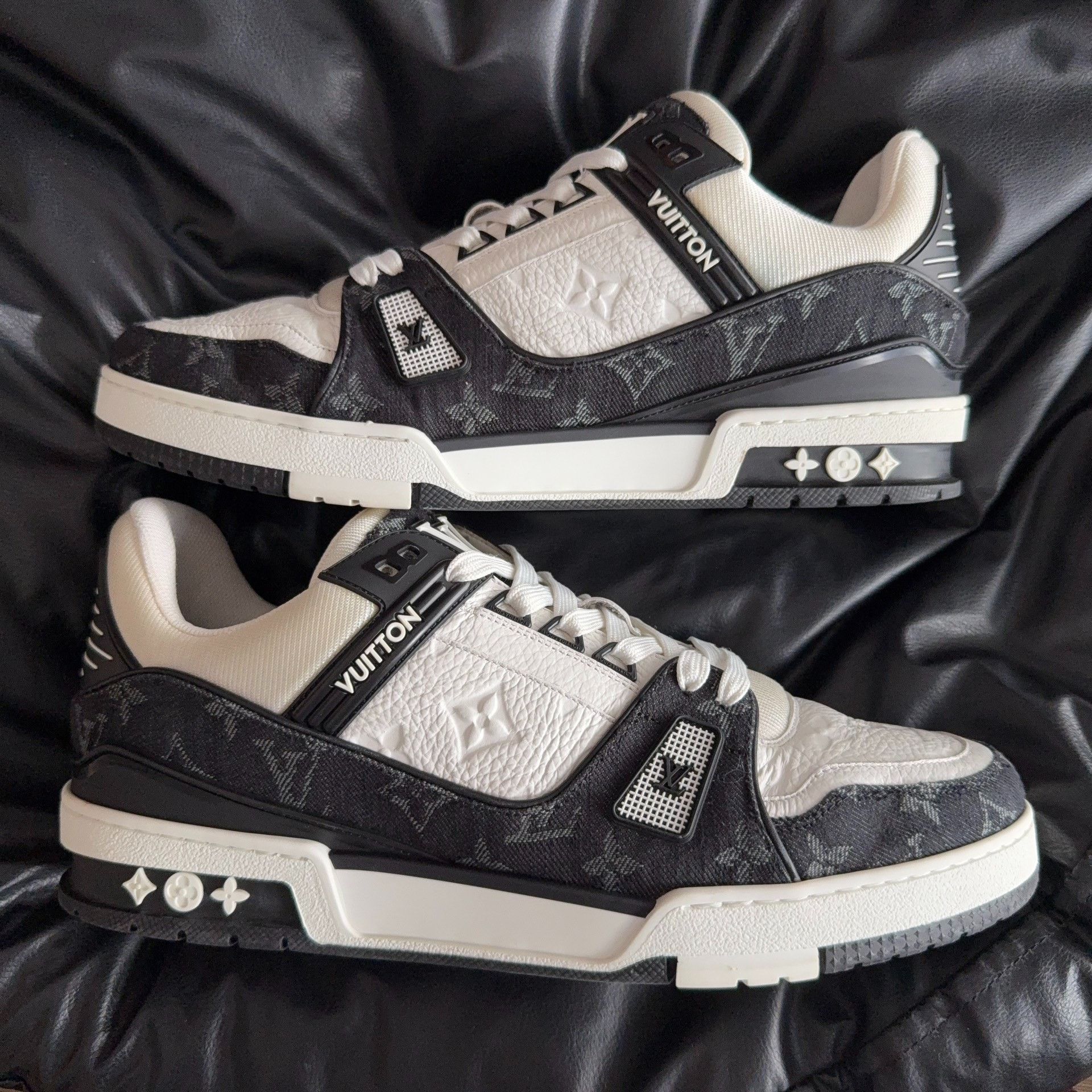 Louis Vuitton Louis Vuitton Training Denim Black Lowtop Sneakers 43.5 Men Size US 10.5 / EU 43-44 - 3 Thumbnail