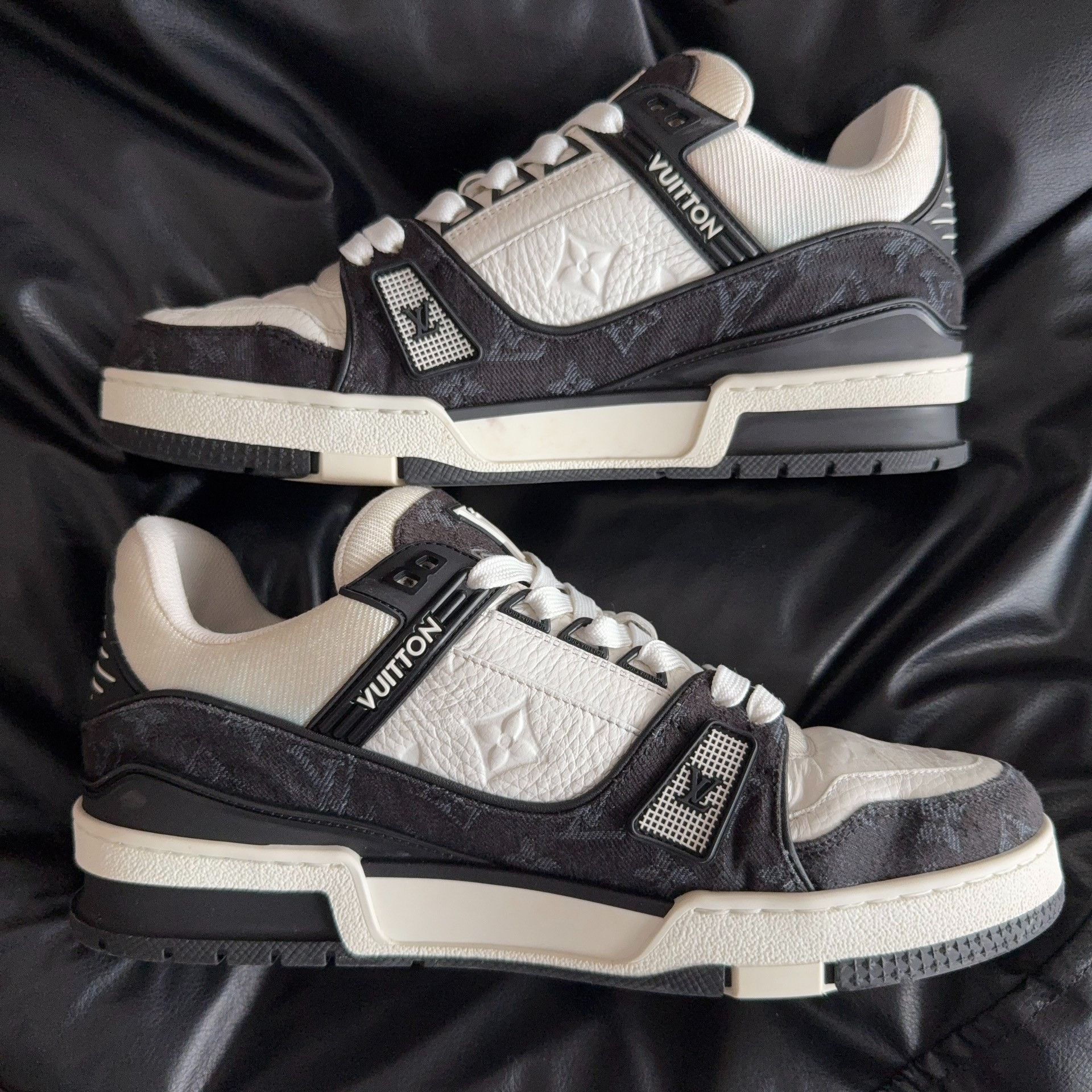 Louis Vuitton Louis Vuitton Training Denim Black Lowtop Sneakers Women Size US 9 / IT 39 - 4 Thumbnail