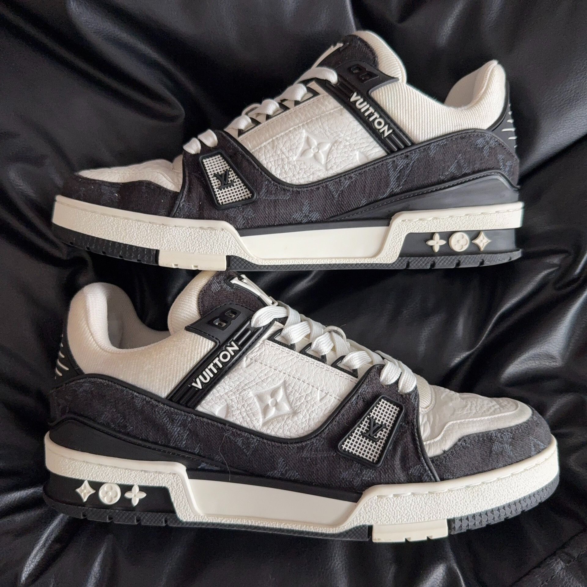 Louis Vuitton Louis Vuitton Training Denim Black Lowtop Sneakers Women Size US 9 / IT 39 - 3 Thumbnail