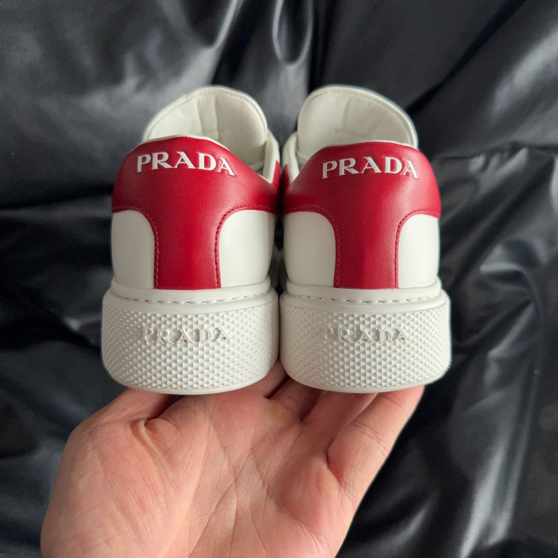 Prada Prada Red Lowtop Sneakers 36.5 Women Size US 6 / IT 36 - 3 Thumbnail