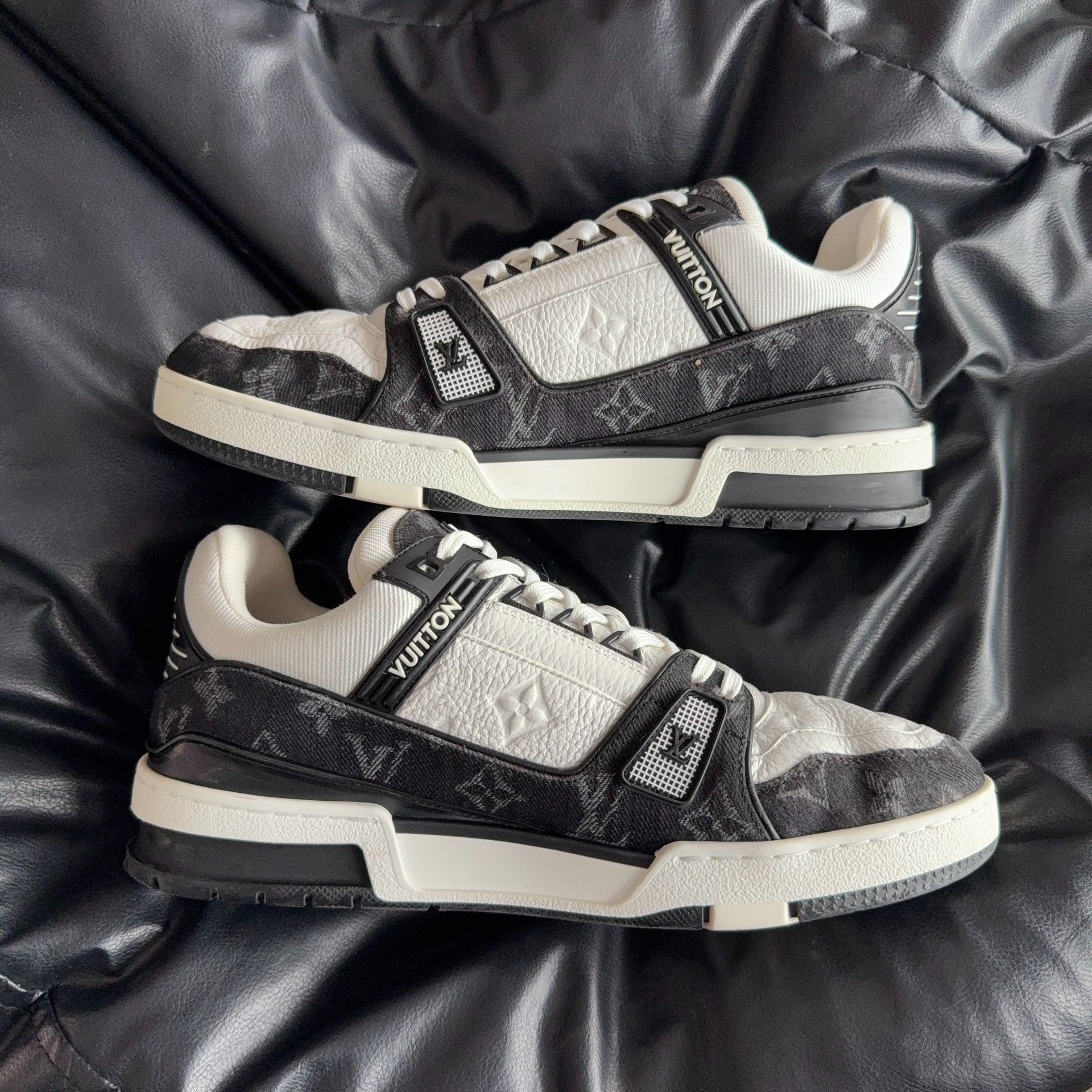Louis Vuitton Louis Vuitton Training Denim Black Lowtop Sneakers 41.5 Men Size US 9 / EU 42 - 4 Thumbnail