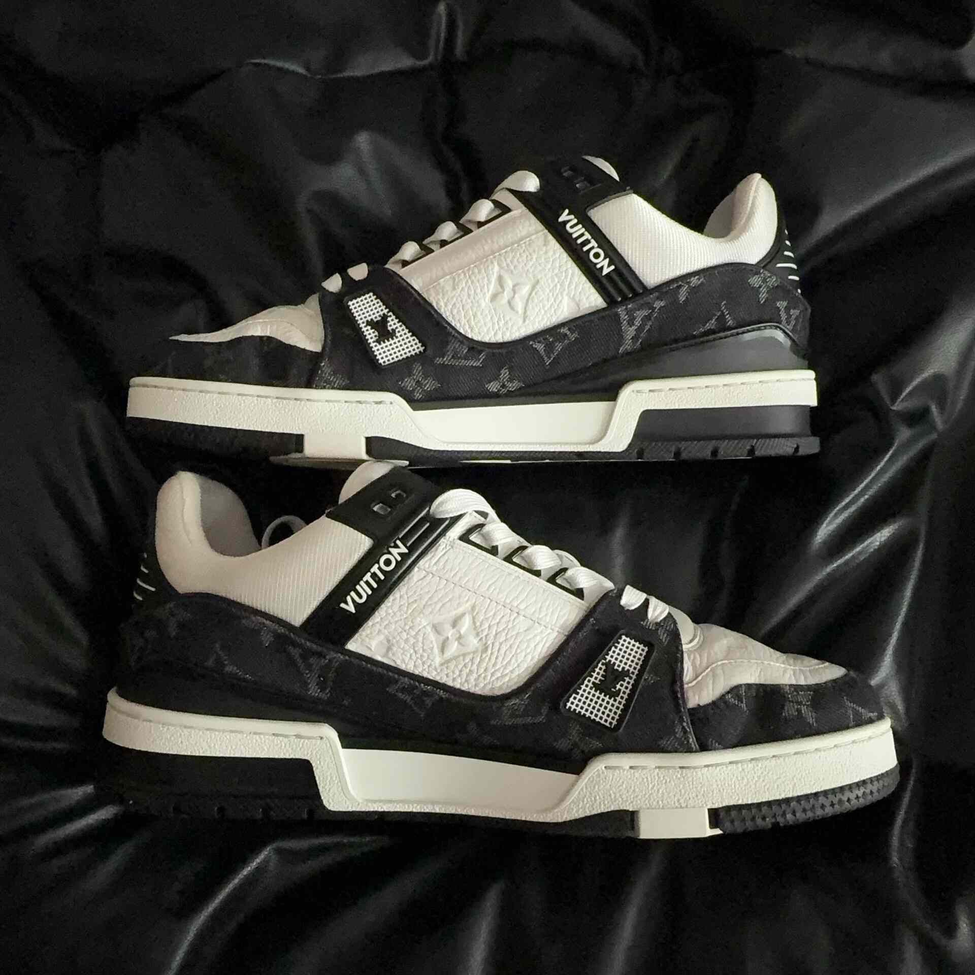 Louis Vuitton Louis Vuitton Training Denim Black Lowtop Sneakers 42 Men Size US 9 / EU 42 - 4 Thumbnail