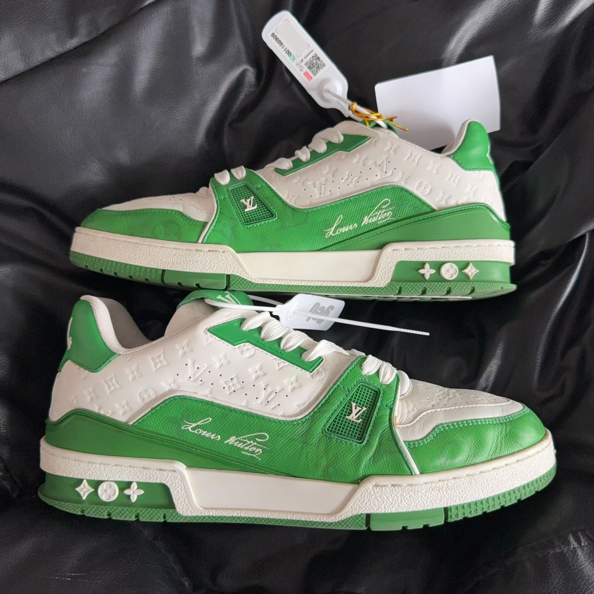 Louis Vuitton Louis Vuitton Training Green Lowtop Sneakers 42.5 Men Size US 9.5 / EU 42-43 - 5 Thumbnail