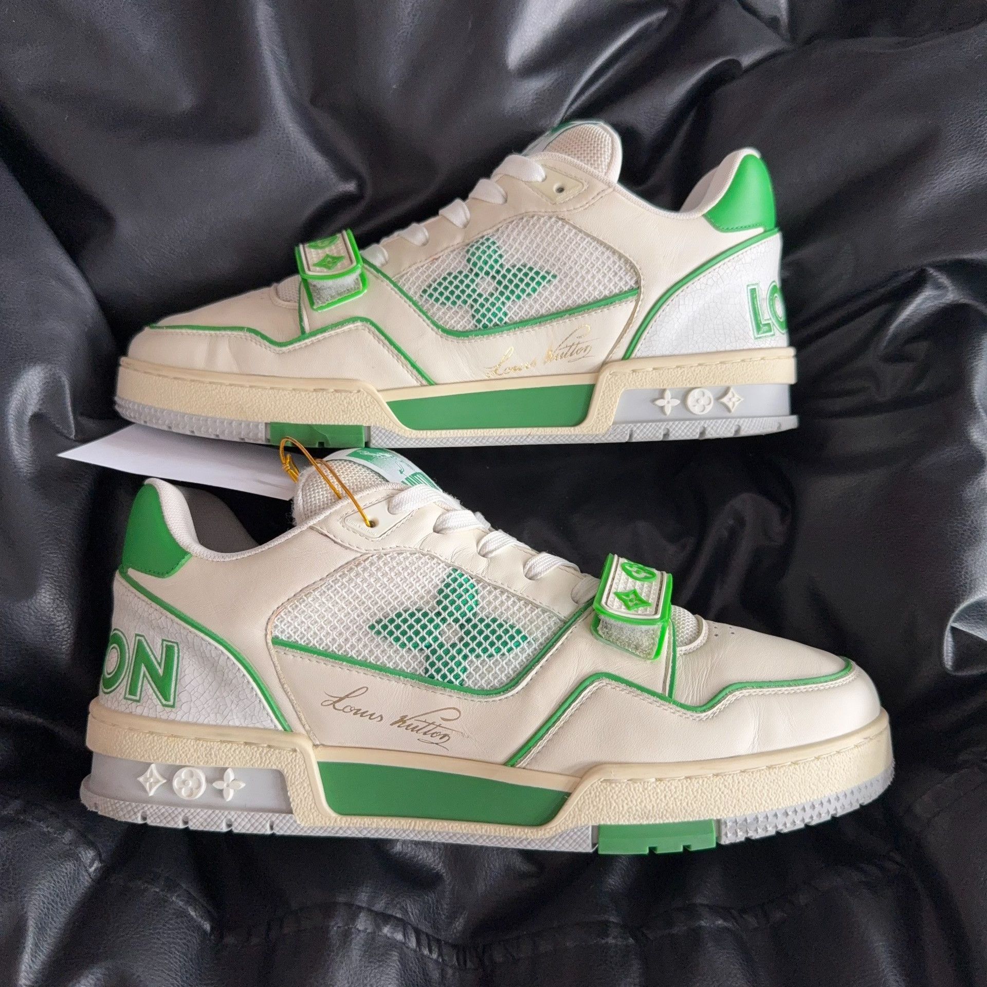Louis Vuitton Louis Vuitton Training Green Lowtop Sneakers 41.5 Men Size US 9 / EU 42 - 5 Thumbnail