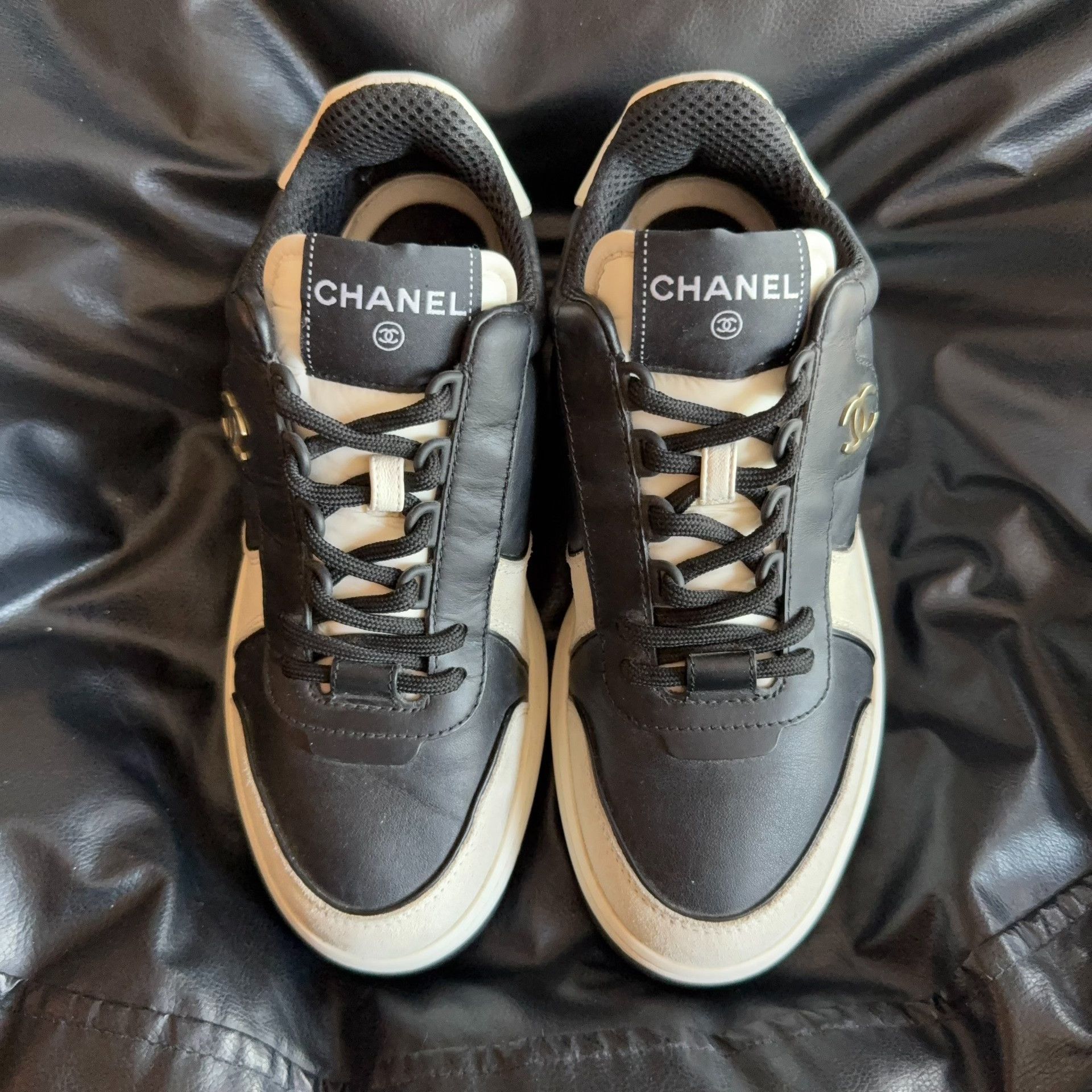 Chanel Chanel Patchwork Black Lowtop Sneakers 36.5 Women Size US 6 / IT 36 - 2 Thumbnail