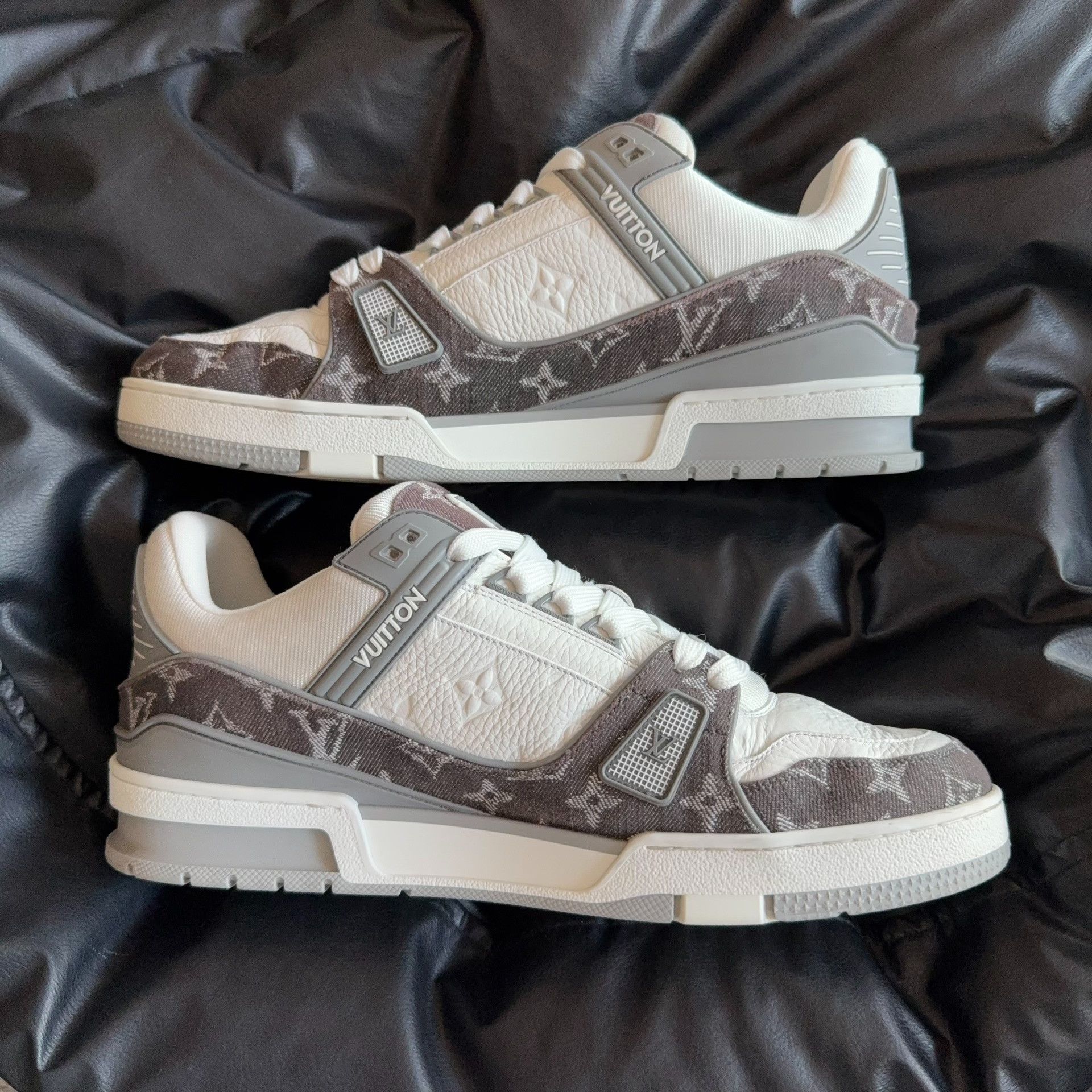Louis Vuitton Louis Vuitton Training Denim White Lowtop Sneakers 44.5 Men Size US 11 / EU 44 - 5 Thumbnail
