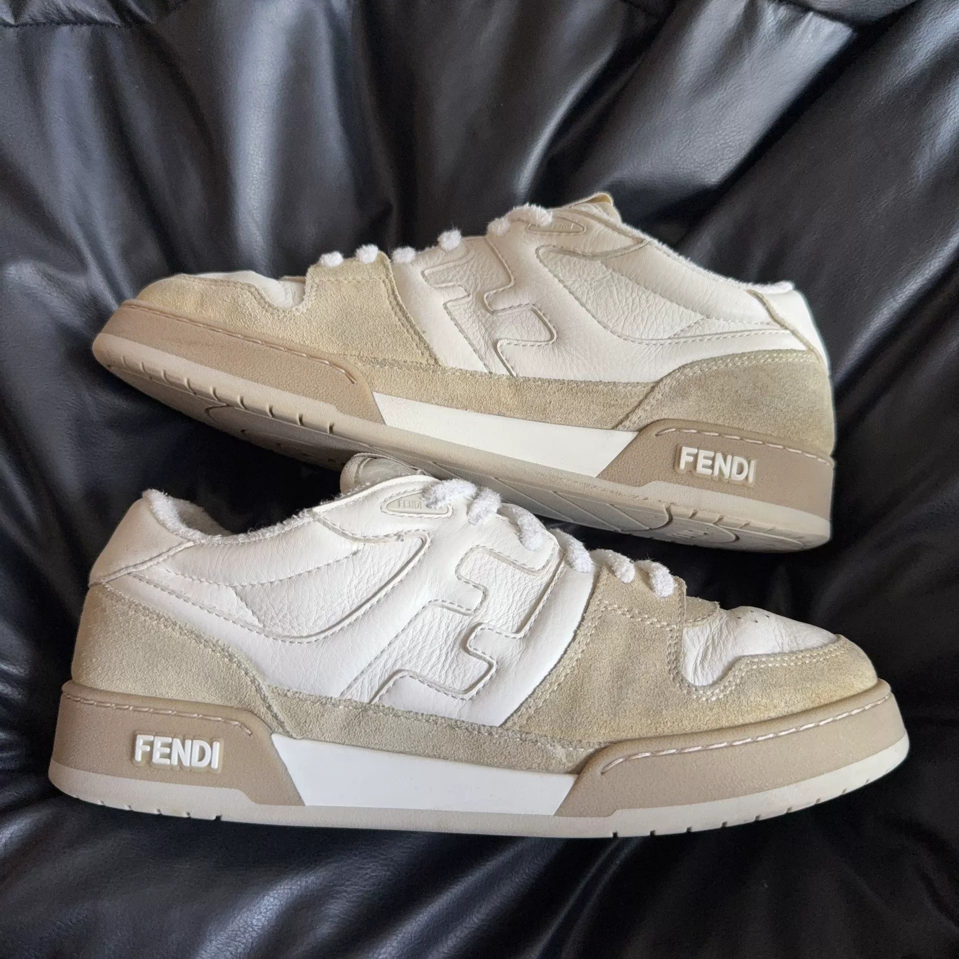Fendi Fendi Suede White Lowtop Sneakers 41 Men Size US 8.5 / EU 41-42 - 5 Thumbnail
