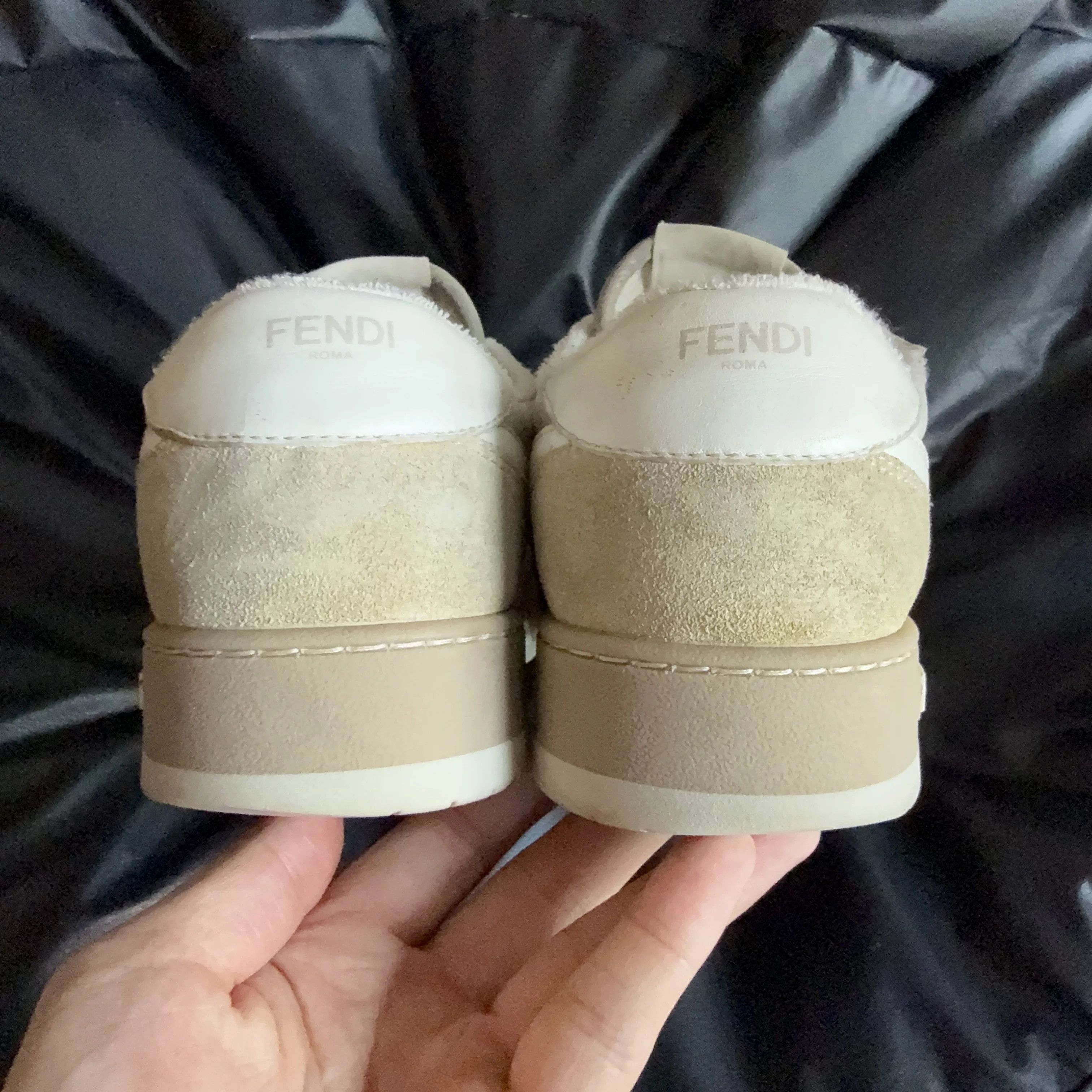 Fendi Fendi Suede White Lowtop Sneakers 41 Men Size US 8.5 / EU 41-42 - 3 Thumbnail