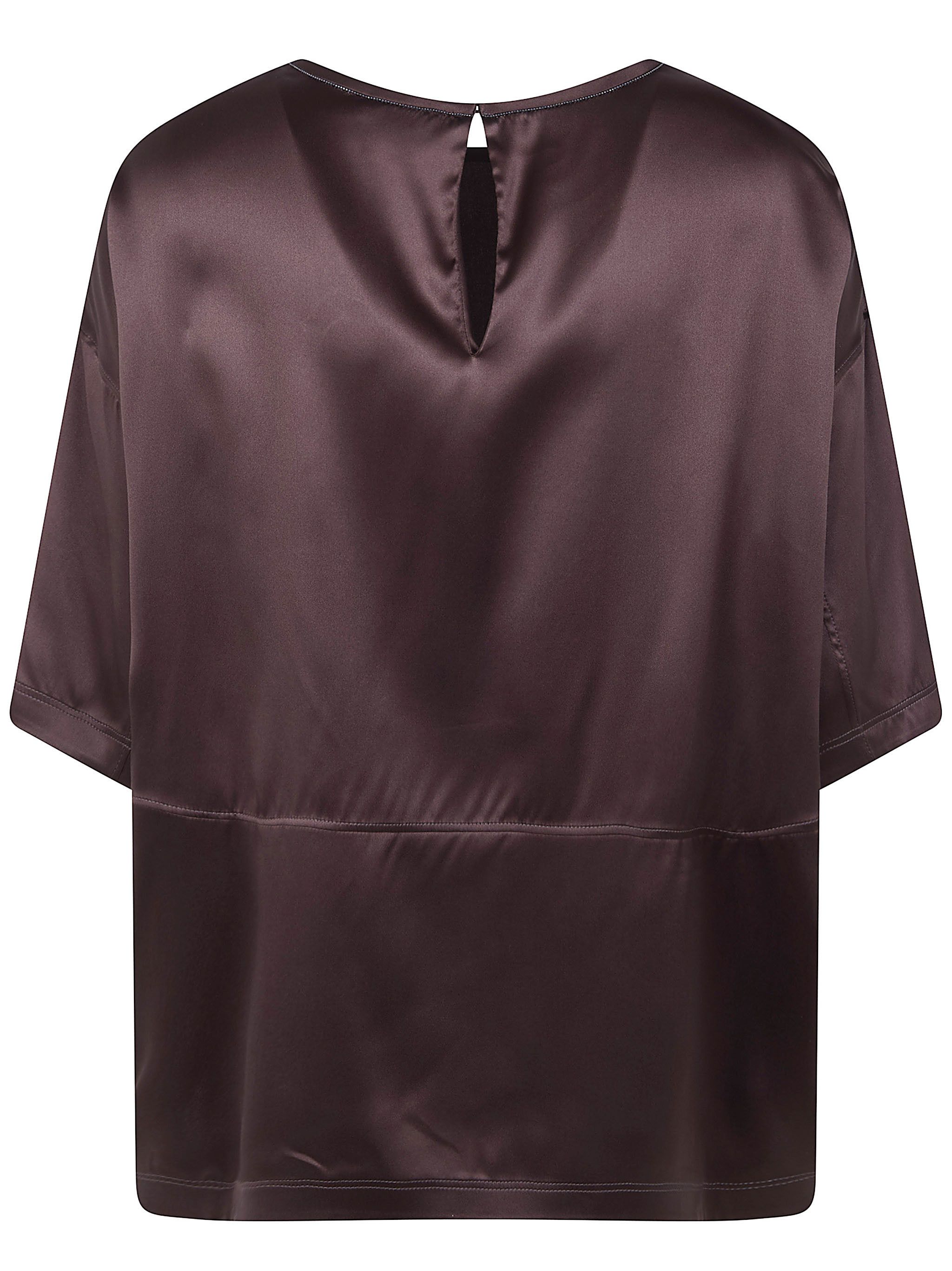 Brunello Cucinelli SHORT SLEEVES BLOUSE Size M / US 6-8 / IT 42-44 - 2 Thumbnail