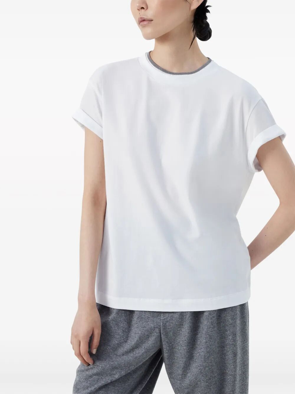 Brunello Cucinelli ROUND NECK T-SHIRT Size S / US 4 / IT 40 - 6 Thumbnail