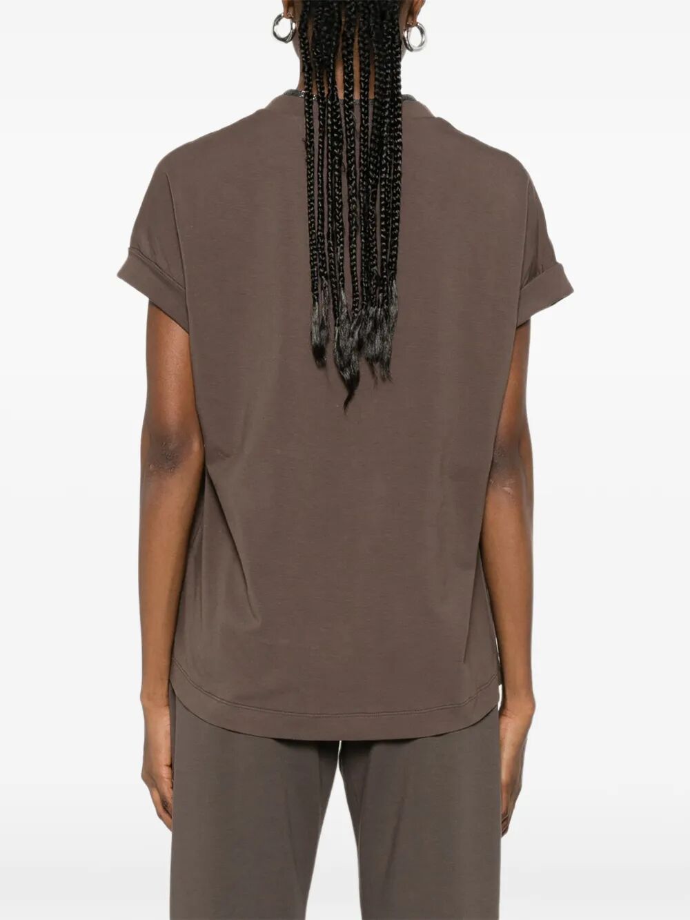 Brunello Cucinelli V NECK T-SHIRT Size S / US 4 / IT 40 - 4 Thumbnail